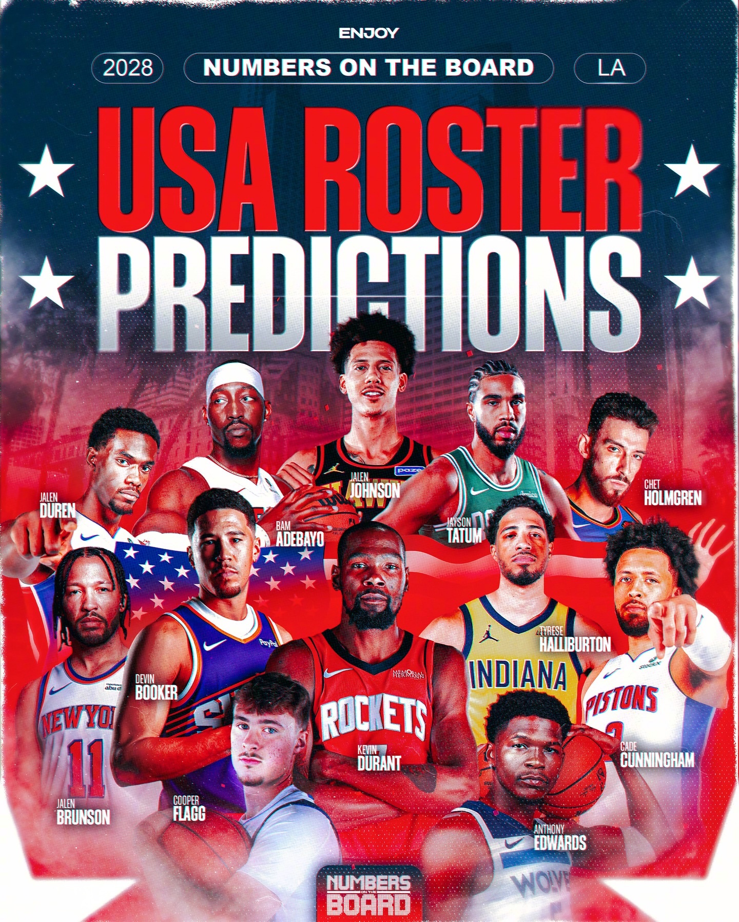 这个美国队阵容，2028年金牌能稳吗？ 