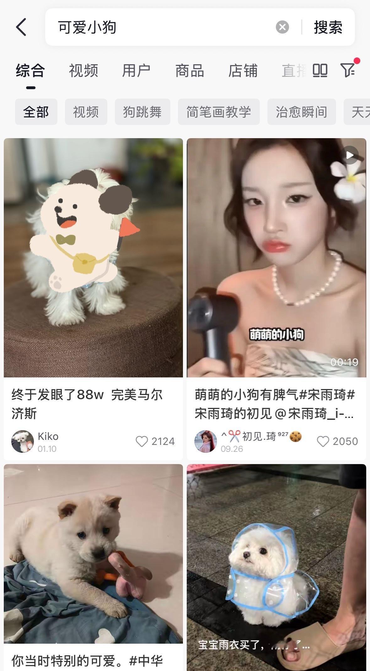 挑战抖音搜可爱小狗不出现宋雨琦挑战失败 ​​​
