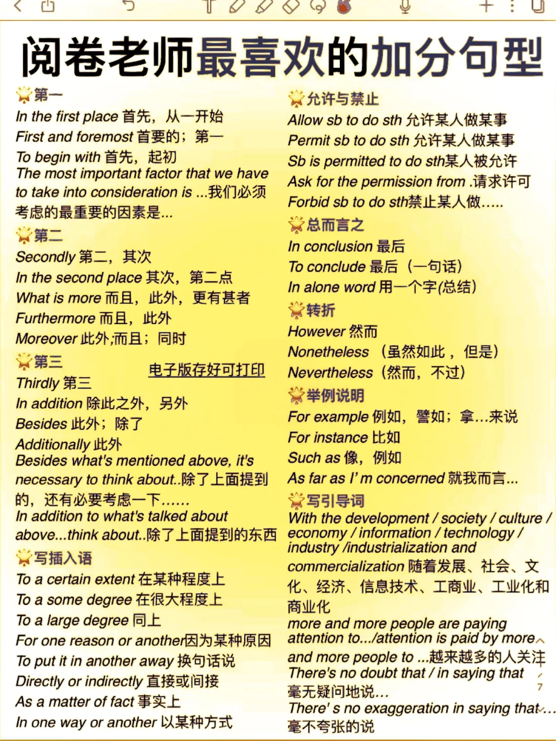 阅卷老师最喜欢的加分句型！！！直呼高级！