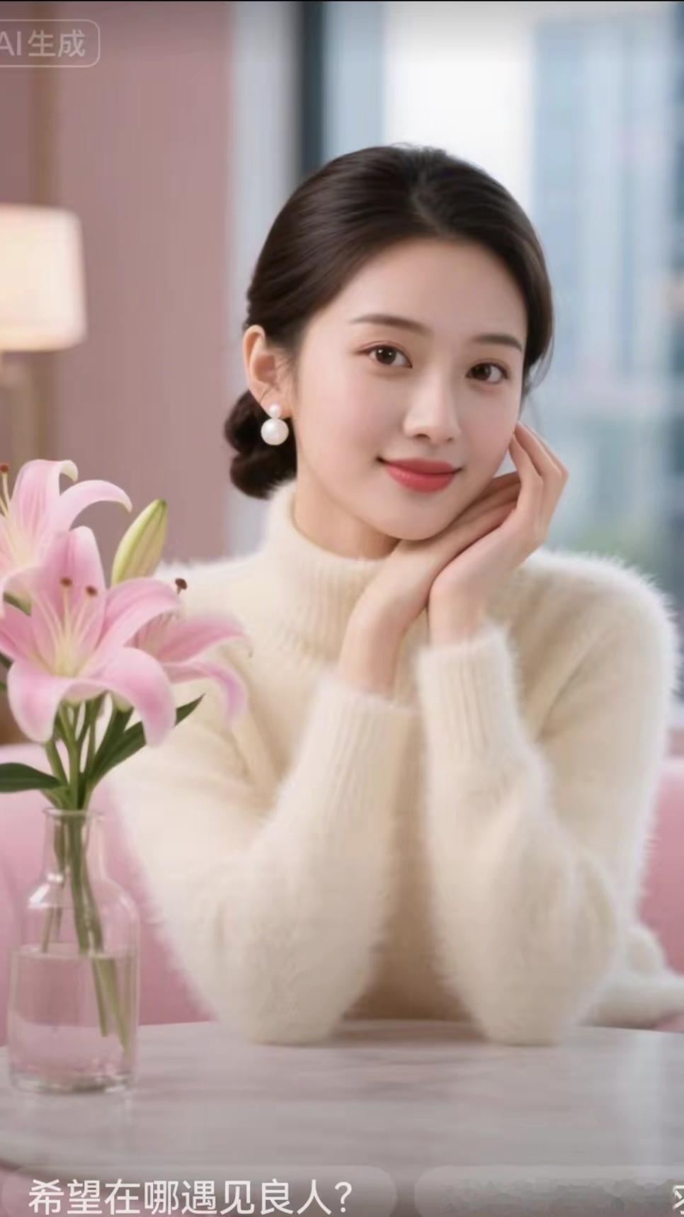 山坡羊·佳人娇态
粉幕轻拢，
秀容情动，
佳人浅笑香风送。
眼眸融，韵姿浓，
樱