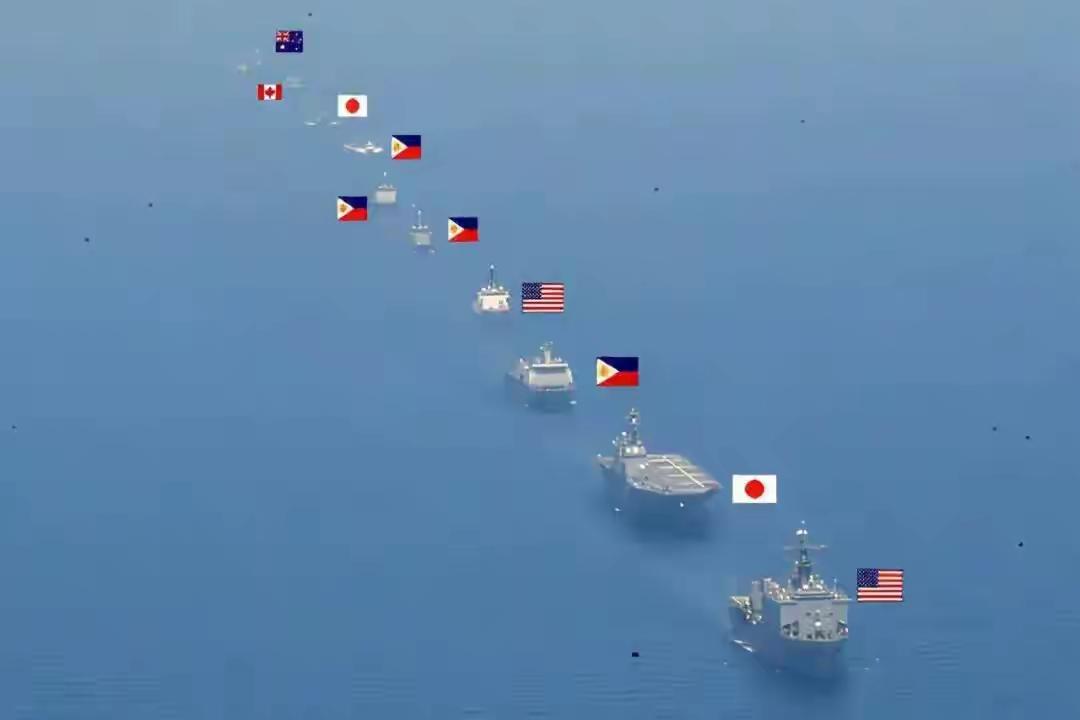 这还是武力威慑的军事演习吗？居然被7艘中国军舰近距离围观，真是尴尬它妈给尴尬开门