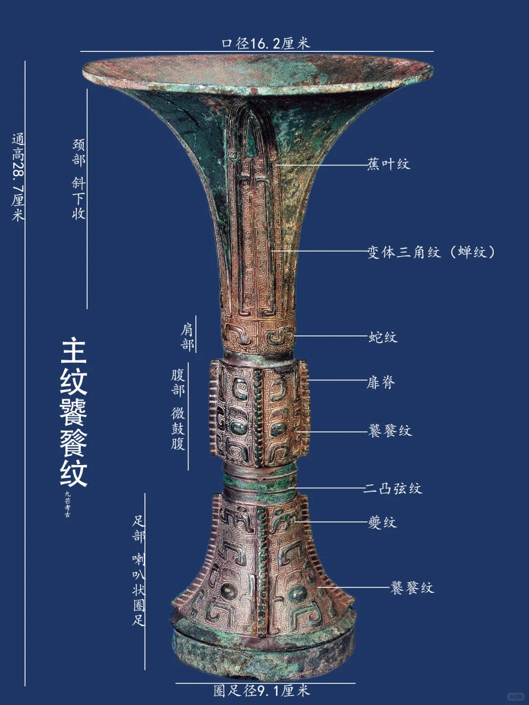 商晚期饕餮纹觚（山西博物院藏品）