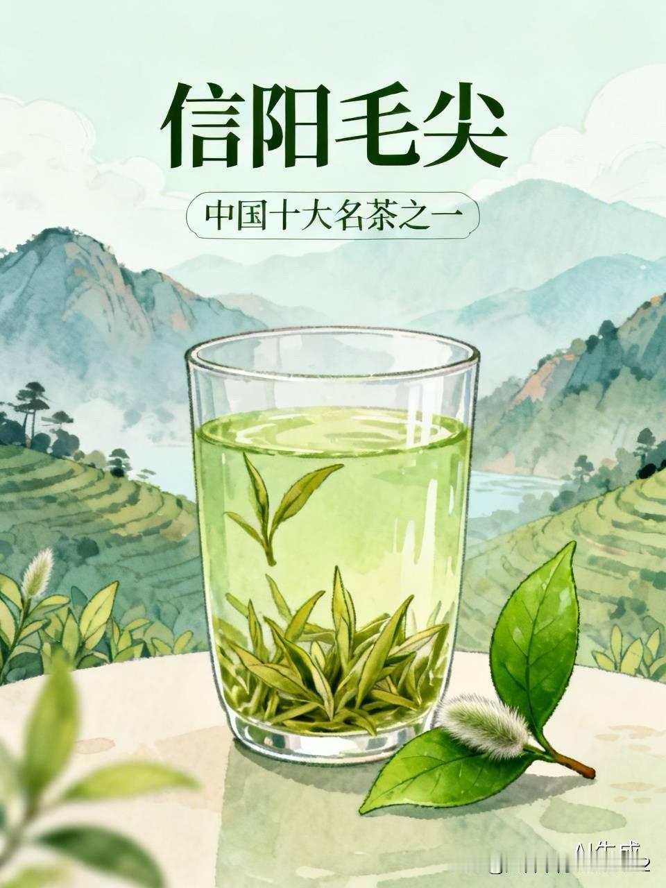 绿茶🍵“信阳毛尖”，其实是中国十大名茶之一，品质很好，但它在"喝茶人心目中的热