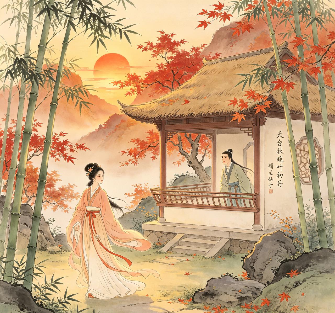 咸丰庚申年间，太平天国战乱四起，乡里动荡。潘家避居乡野竹篱茅舍之间，家境骤贫。潘