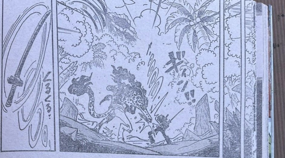 #海贼王1110话漫画# 索隆斩路奇！！太爽了！！！感谢山治嘲讽加持！！Love