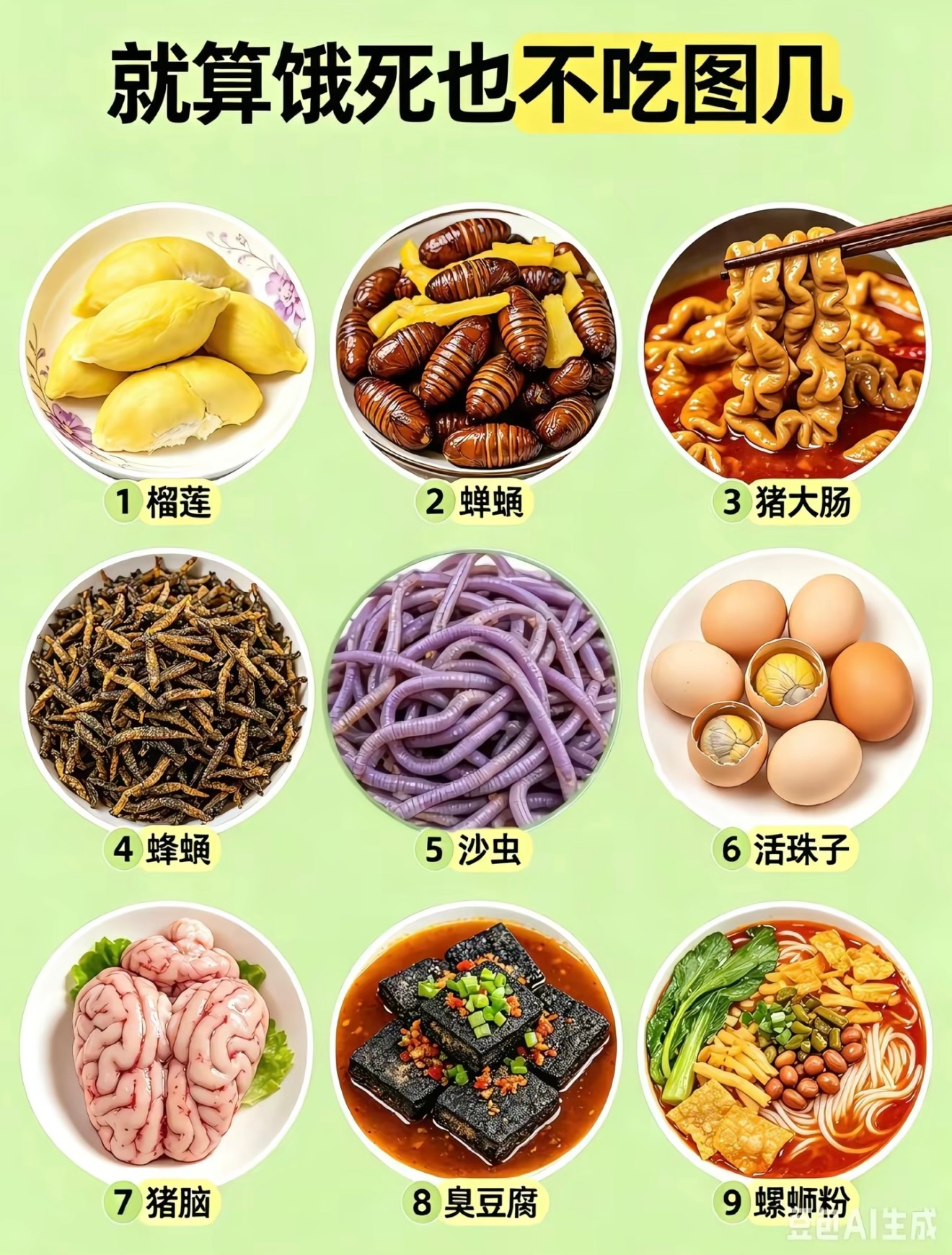 就算饿死，你也不会吃的是？ 