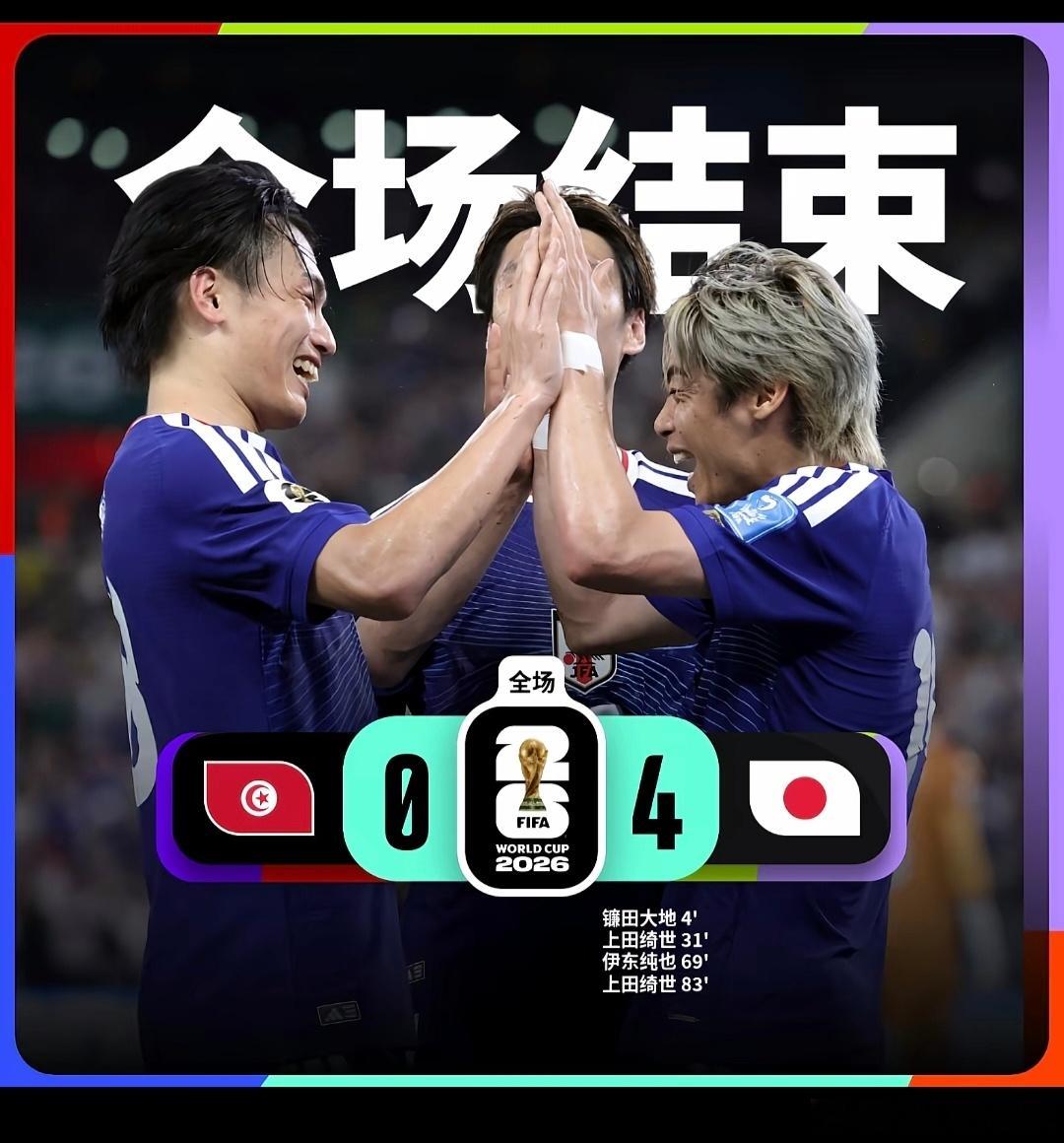 日本 就怕邻居开路虎日本 4:0 突尼斯太强了，看着又酸又爽感觉日本也就用了 6