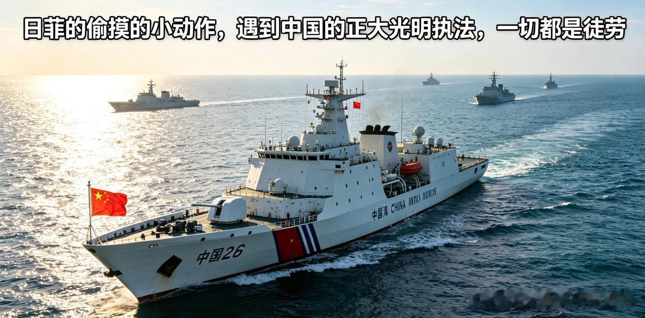 日菲偷摸搞小动作，遇上中国正大光明执法，一切图谋皆是徒劳

日菲频频炒作海域划界