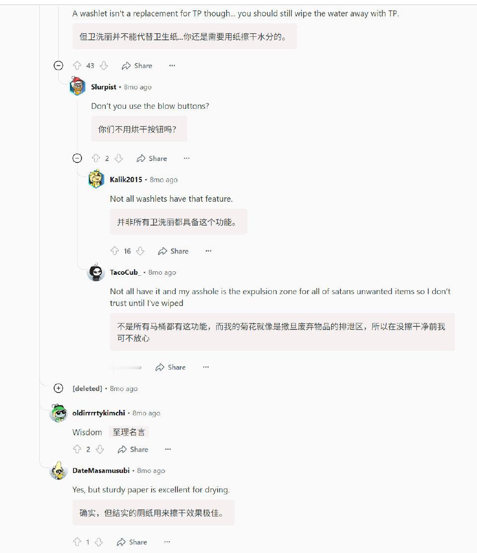 日本厕纸对游客而言，理解使用场景（冲洗为主+擦干为辅）并灵活应对，远比争论“哲学