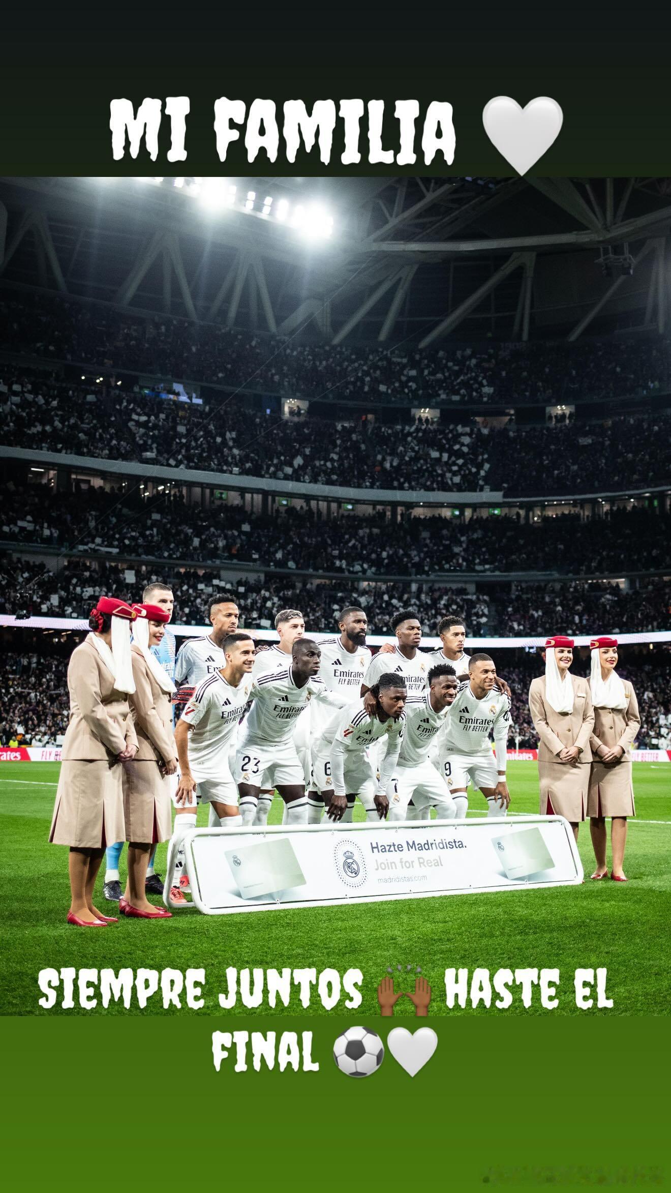 罗德里戈: 我的家人 🤍永远在一起 🙌🏾 HASTE EL FINAL ⚽