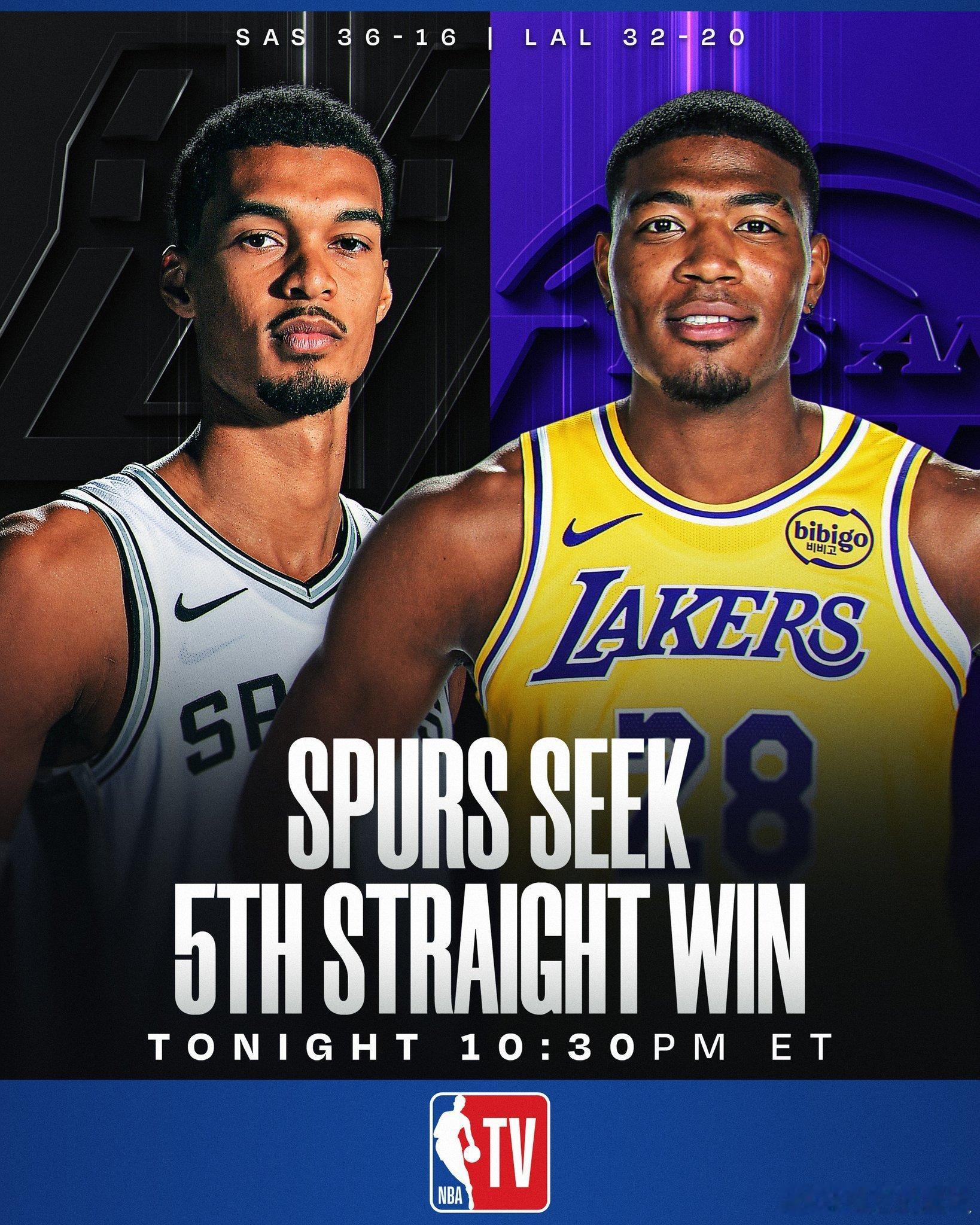 nba常规赛今日4场比赛！正在直播，独行侠vs太阳 马刺vs湖人 马刺欲复仇湖人