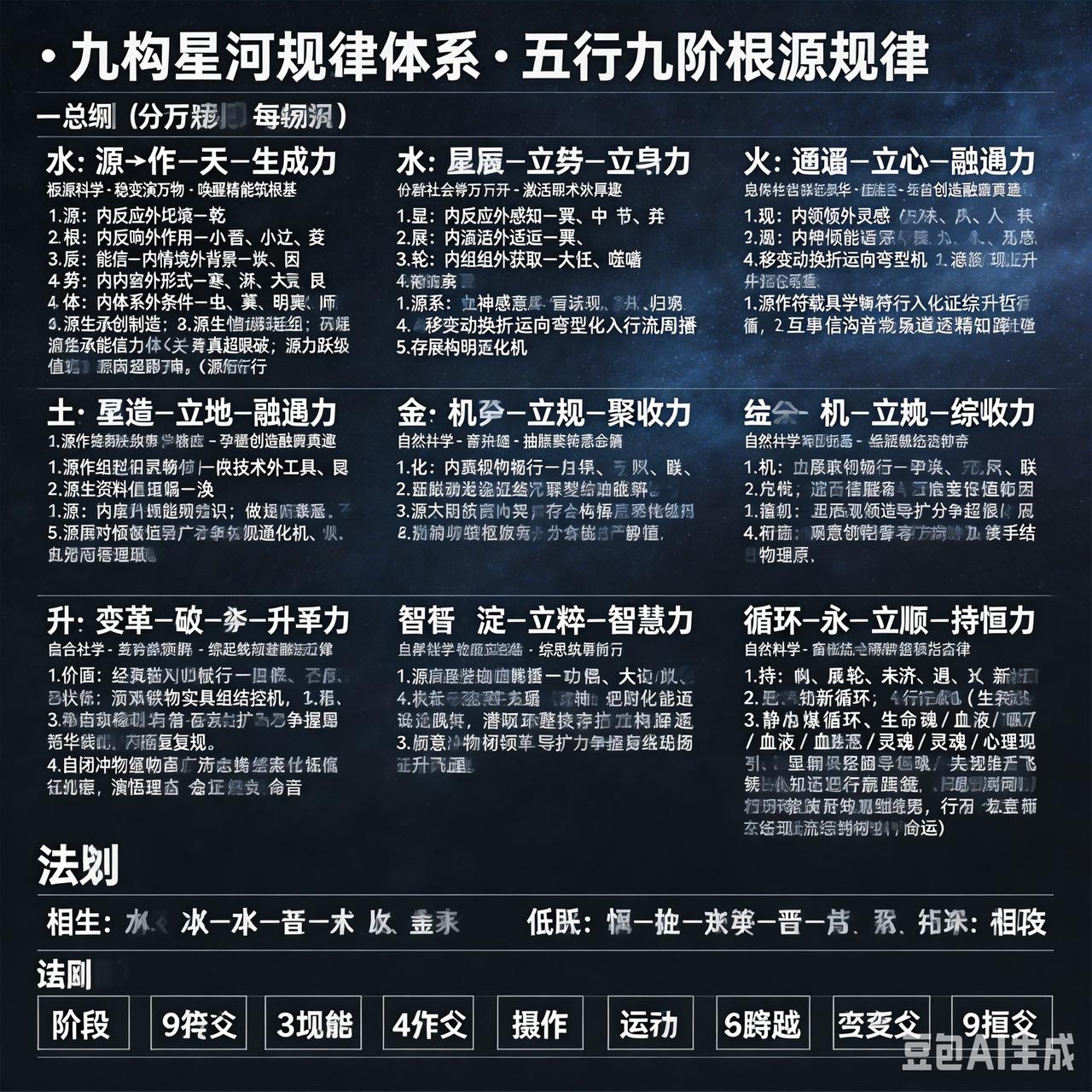 “实事求造心，是筹真言永”
九个字不简单
是宇宙哲学九构星河规律体系
九阶之道的