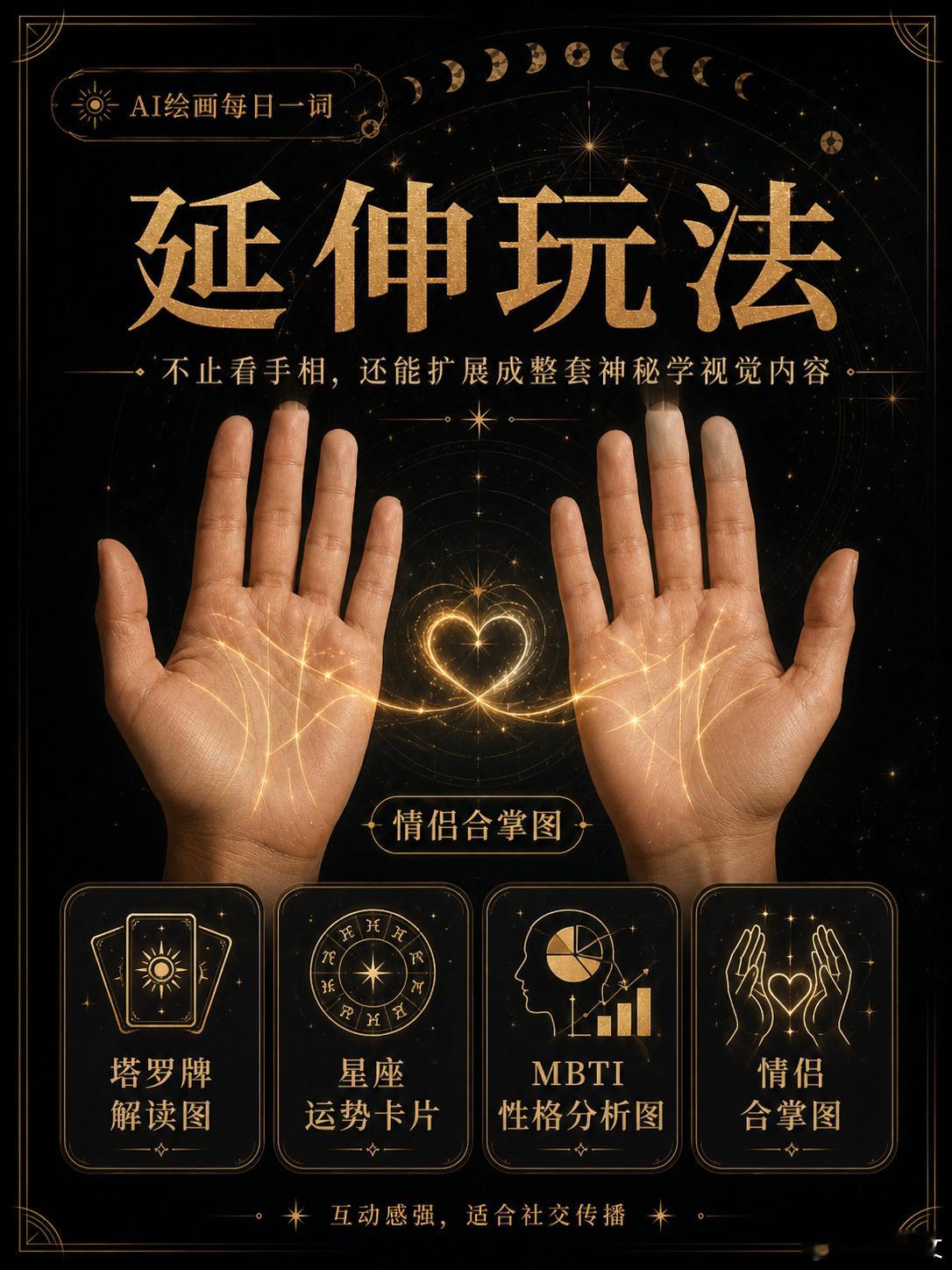 【AI绘画每日一词】AI看手相 一张普通手掌照片，也能被 AI 做成一份“高端命