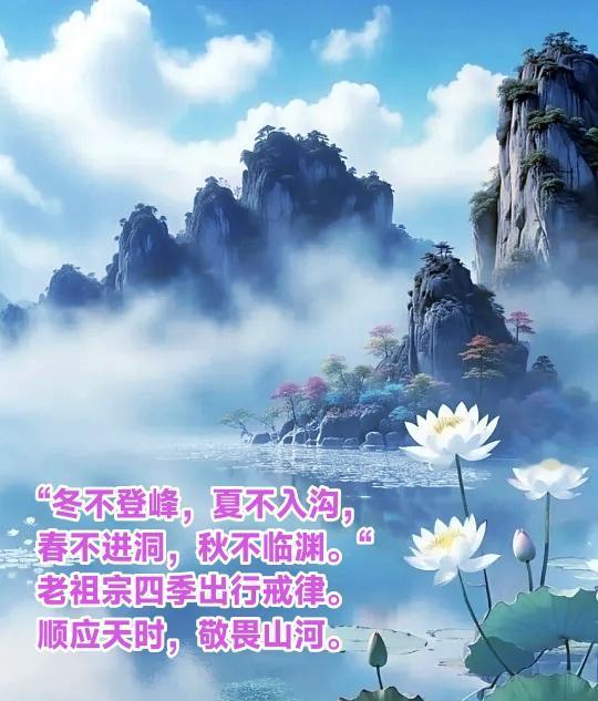 顺应天时，敬畏自然。