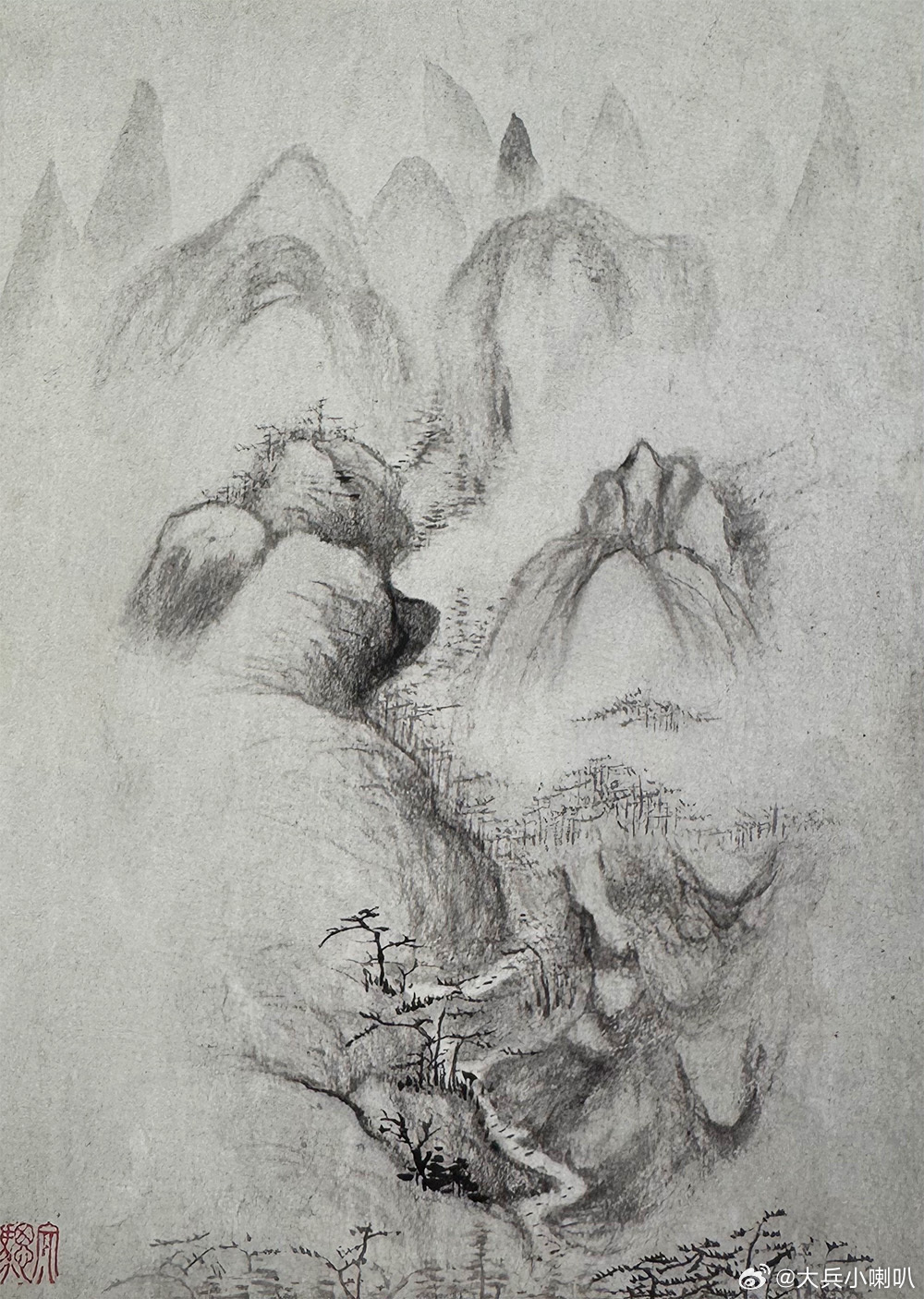 国史古风 【中华名画欣赏 《雁荡八景图（八开）》（杨文骢）】       《雁荡