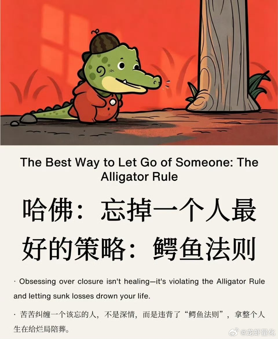 哈佛| 忘掉一个人最好的策略：鳄鱼法则。 ​​​
