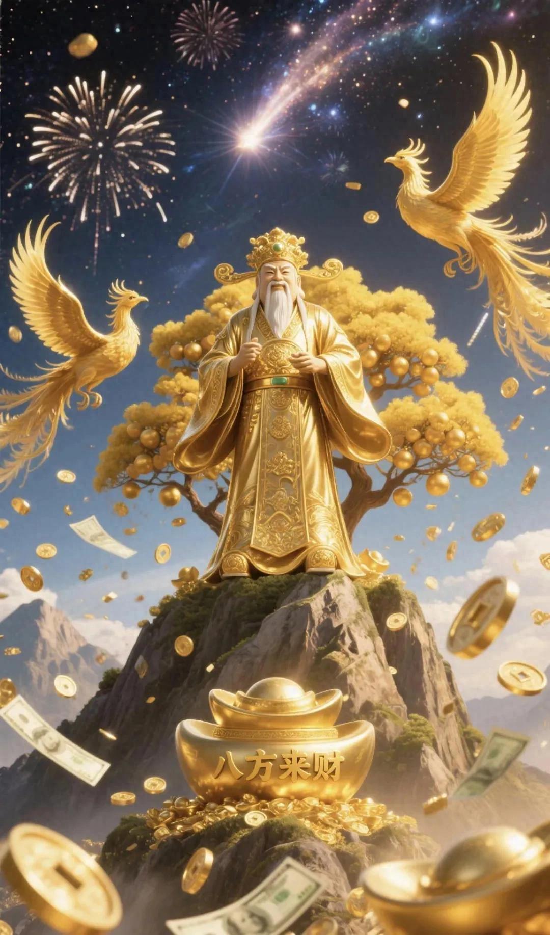 “来财，来财，八方来财”动动你发财的小手，留下一句“心想事成”必定会让你财源广进
