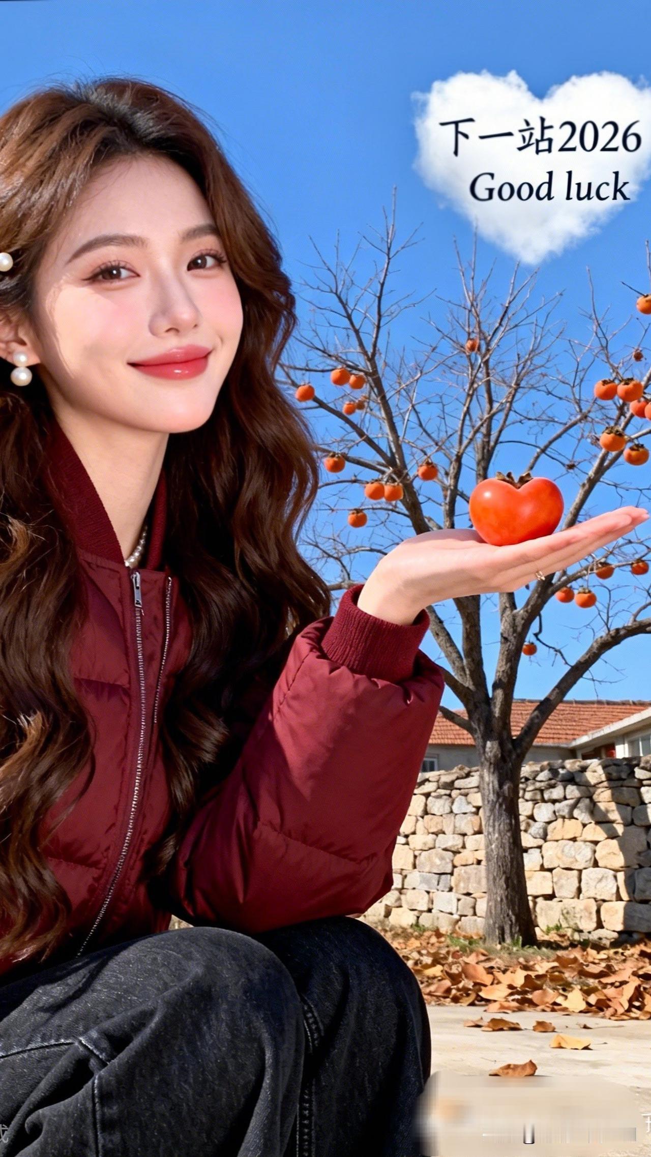 红果映笑颜，好运伴春来。一眼沦陷的神级美图 2026好运降临，来颗红心，好运来。