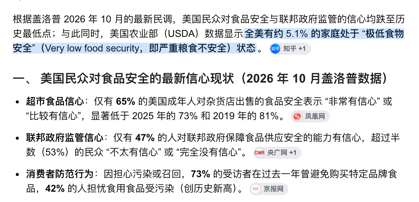 信不信我只要发出「极低食物安全」这几个字，就能召唤蝇虫来到留言区。[doge]朋