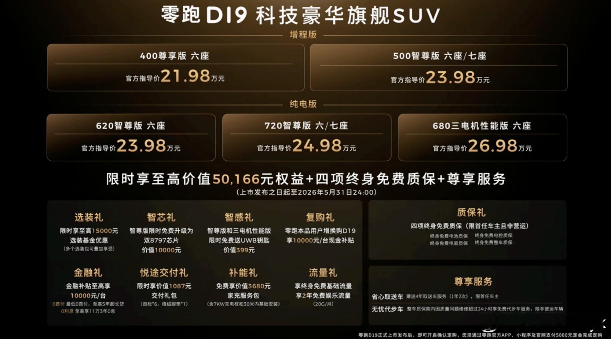 原来9系旗舰SUV价格也能这么香零跑D19上市价21.98万-26.98万，搭载