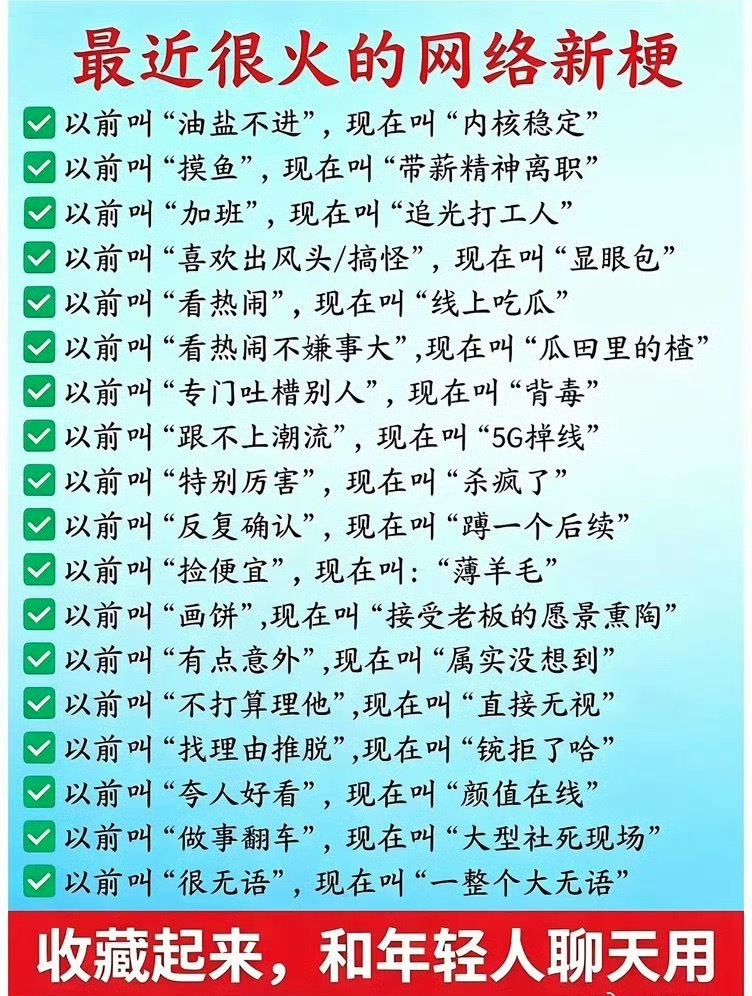 最近很火的网络新梗 ​​​