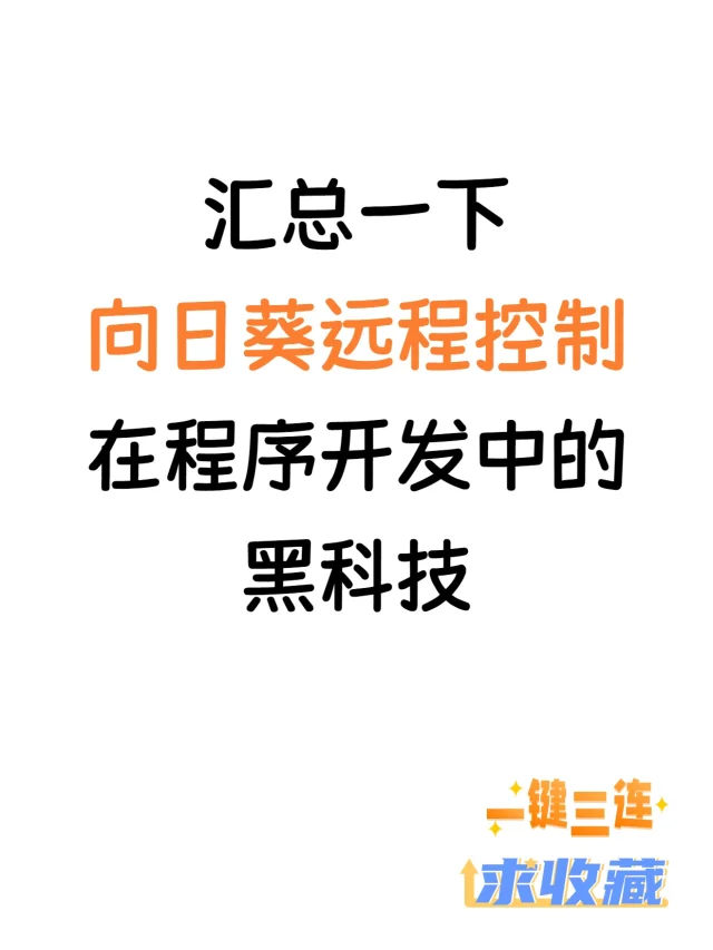 用向日葵远程控制进行程序开发实战详解