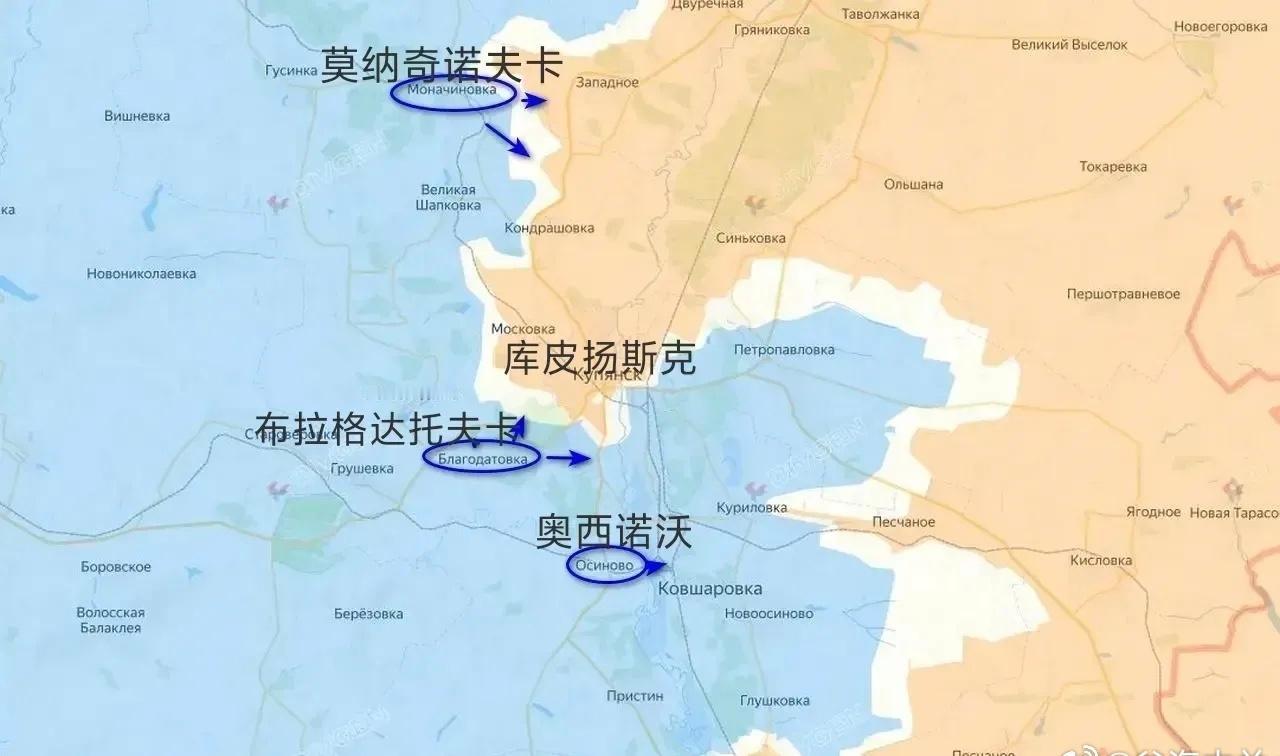 乌军指挥部继续努力解救被包围在奥斯基尔河左岸的乌军部队。过去一天内，乌军第92突