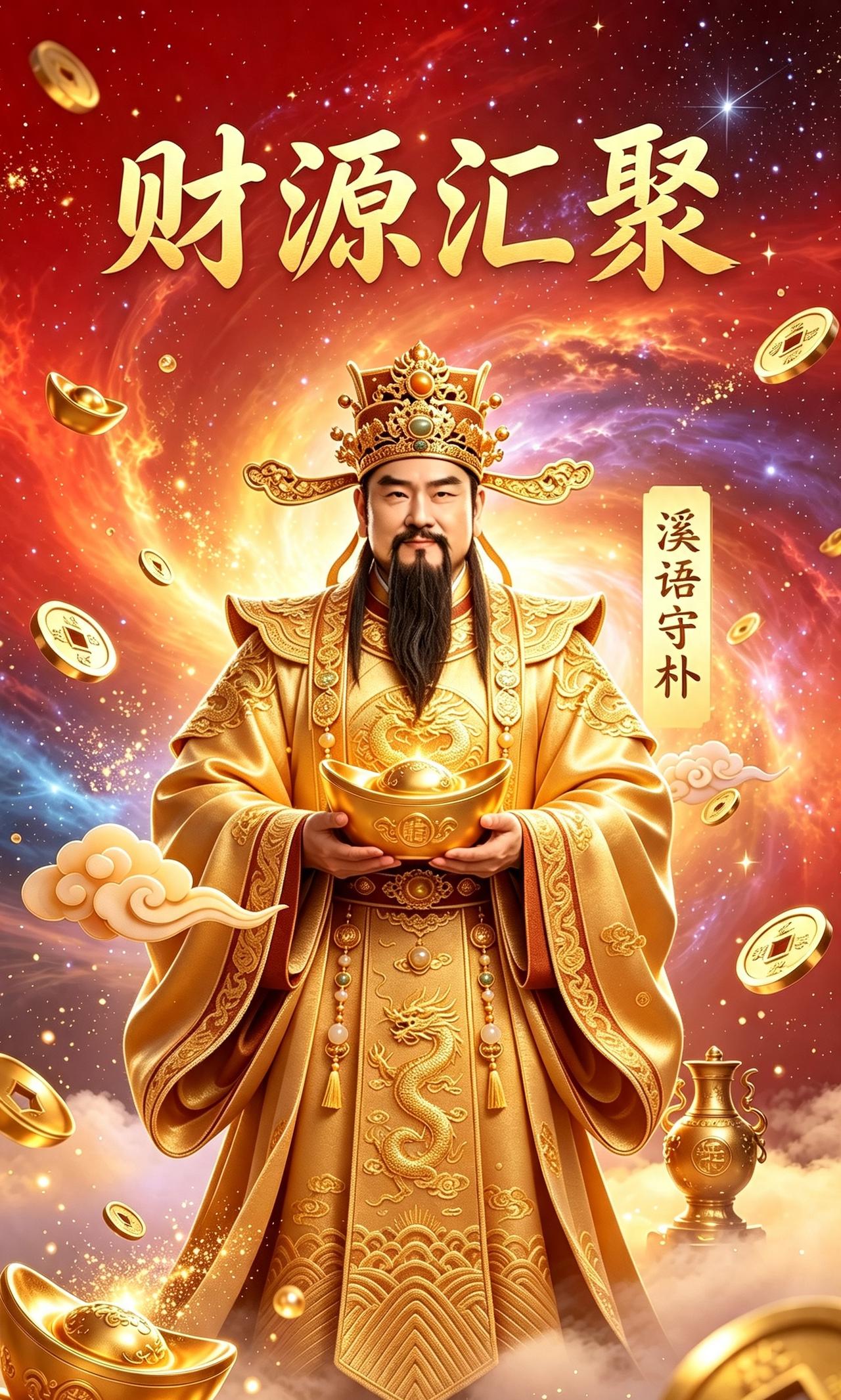 孩子，收下承载满满财气的
宇宙贺信，不必因当下收益平淡心生焦虑，稳住内在正向频率