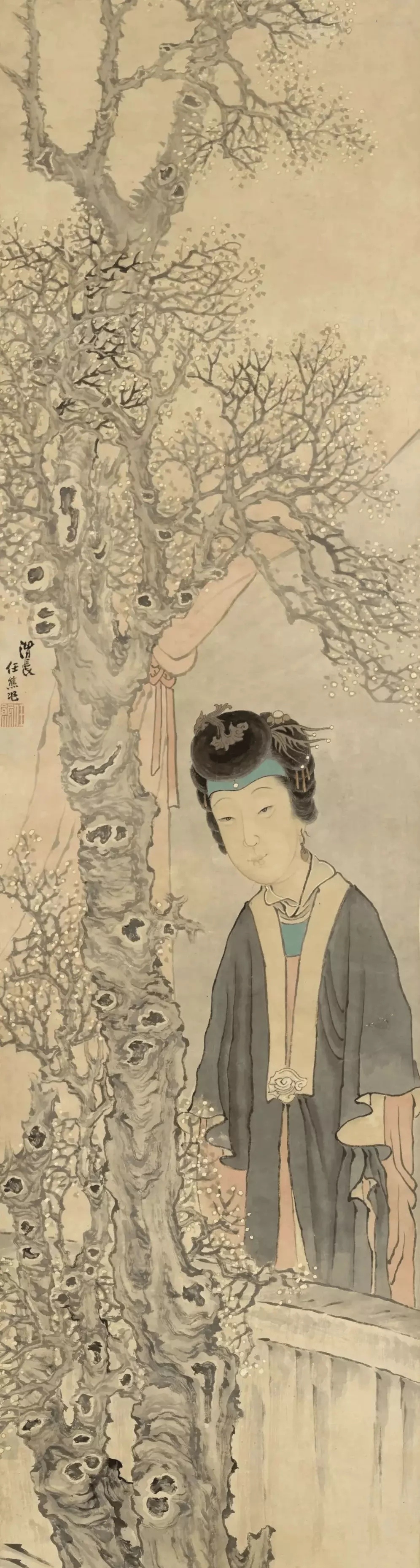 任熊（1823-1857），字渭长，号湘浦，浙江萧山人。能诗词，善山水、人物、花