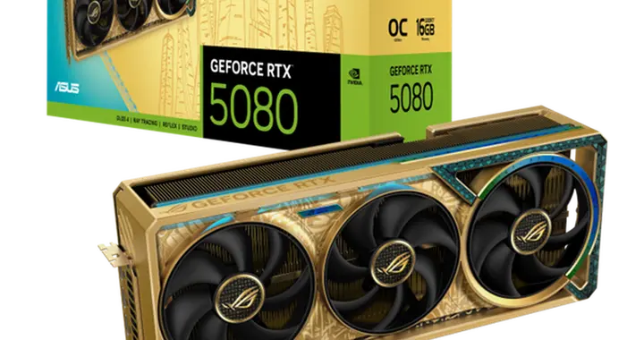 壕无人性！华硕发布黄金版5080显卡，使用6.5克真金