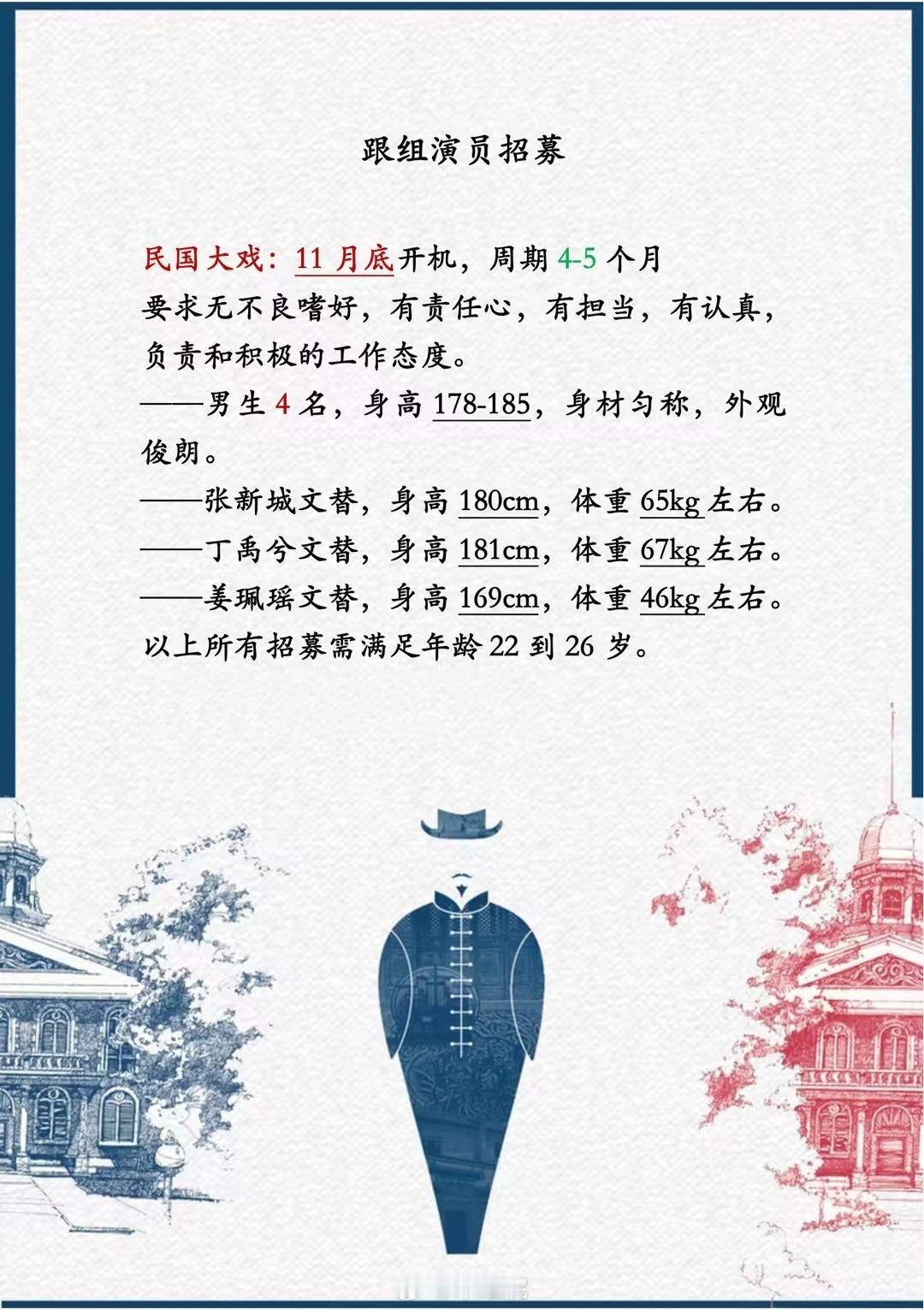 爱奇艺民国剧《南部档案》主演：张新成、丁禹兮、姜珮瑶编剧：南派三叔（老九门、盗墓