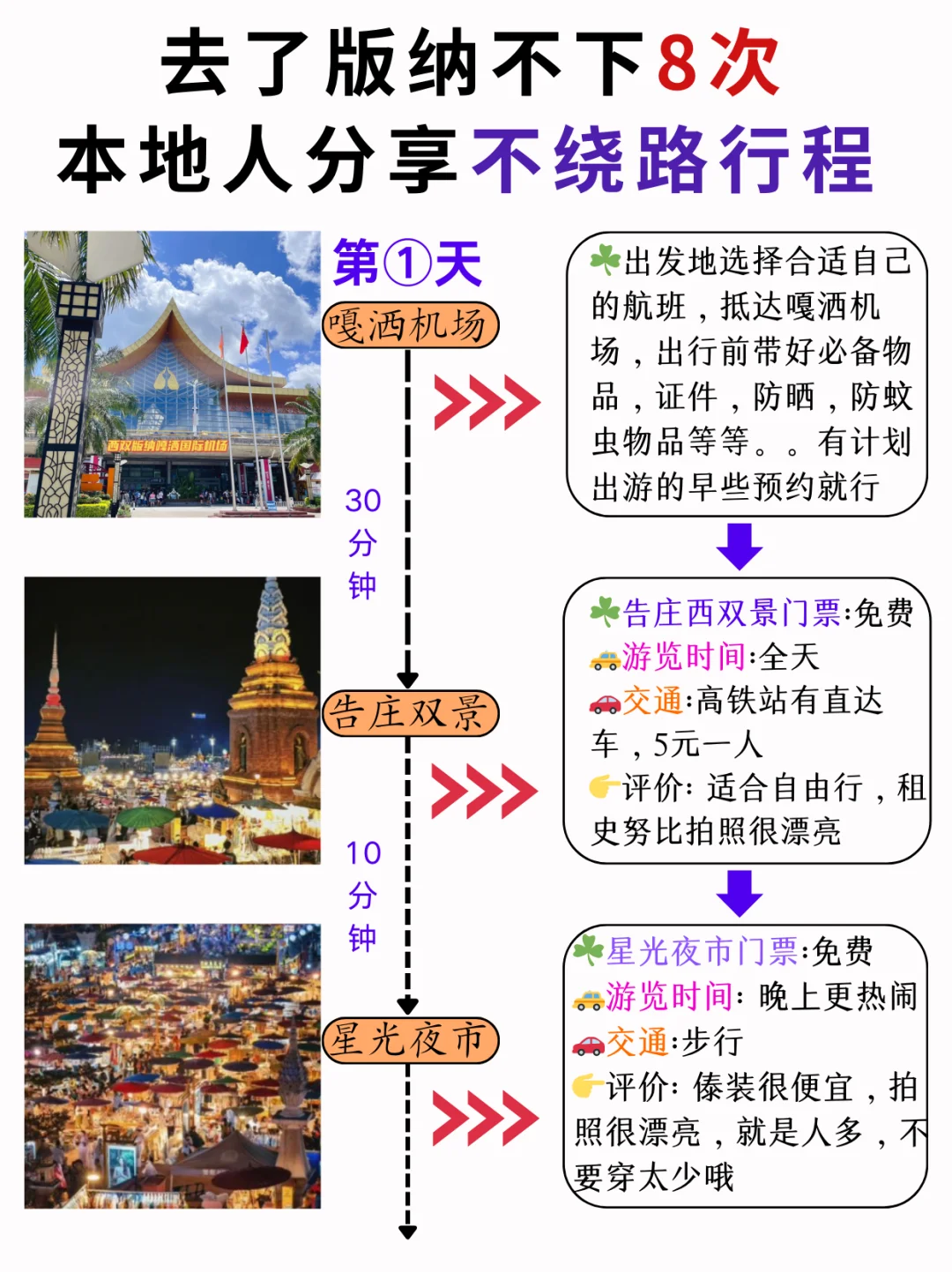 去版纳不下8次❗本地人推荐这份不绕路行程