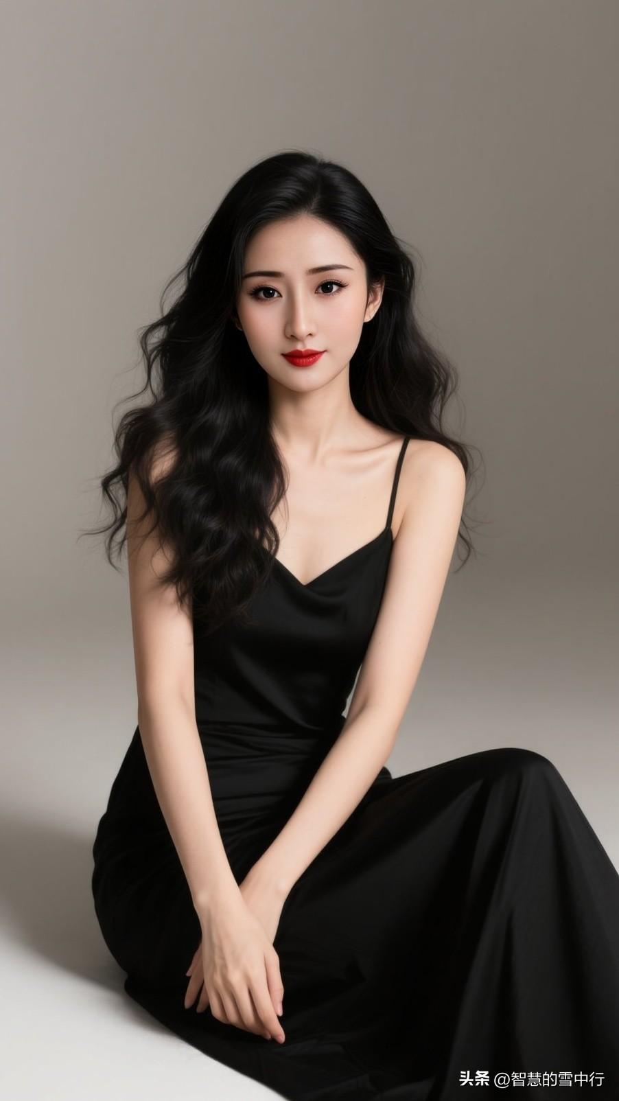 黑丝绒吊带｜永不过时的高级感🖤
 
黑色真的自带万能氛围感✨
垂感缎面吊带长裙