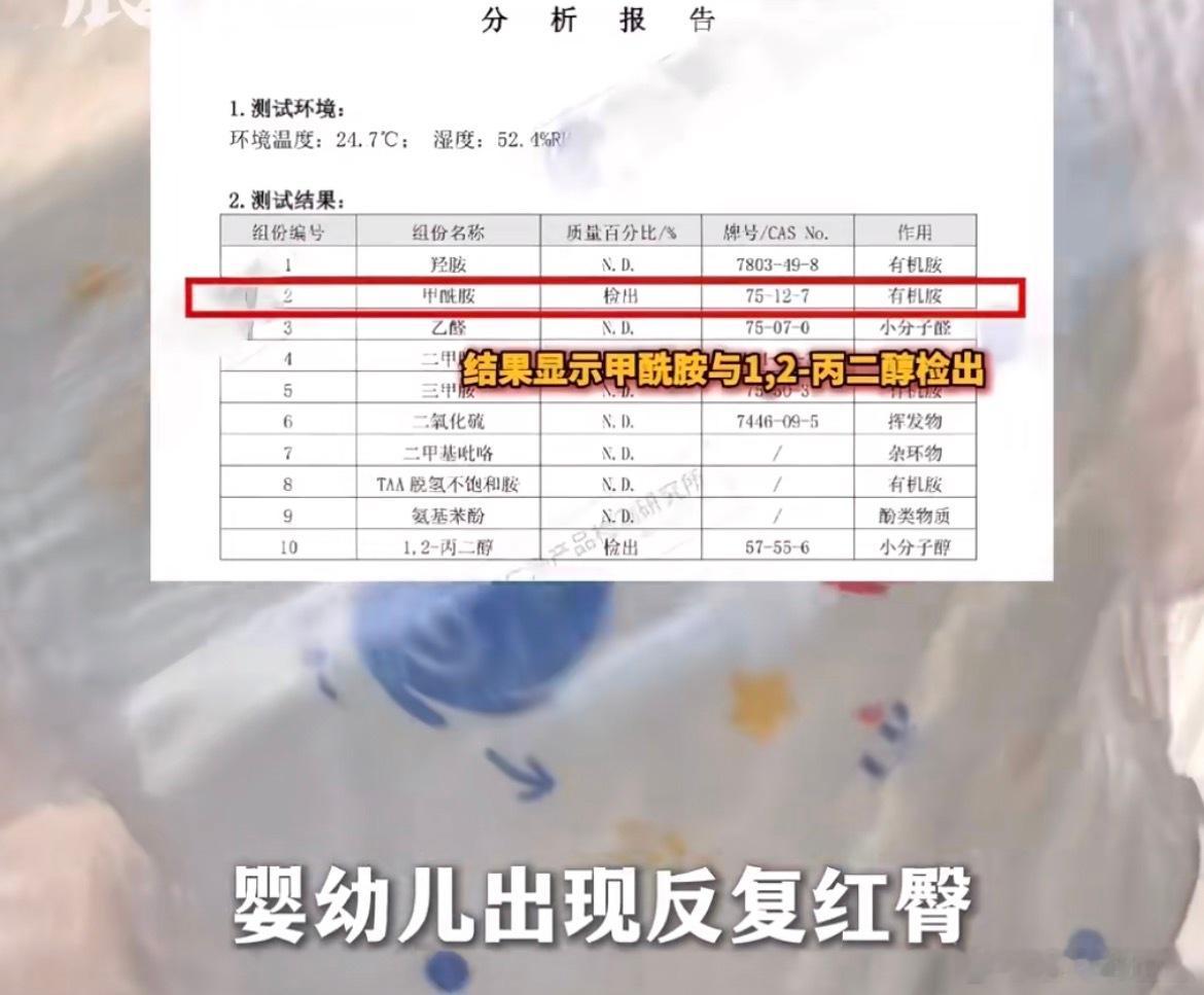 毒纸尿裤涉事品牌这些质检报告都是机构出的，做了合格通过的报告出来现在却被说纸尿裤