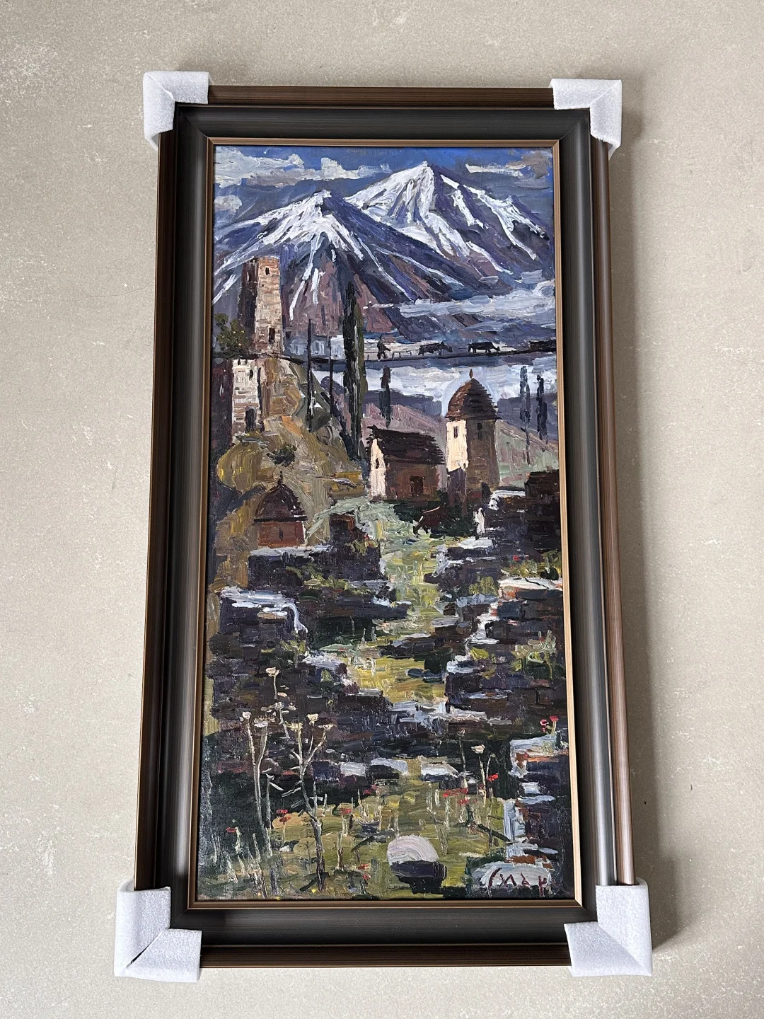 马勒克阿尔卑斯系列｜把雪山古村的肌理，画进眼里 这套同系列的风景油画...