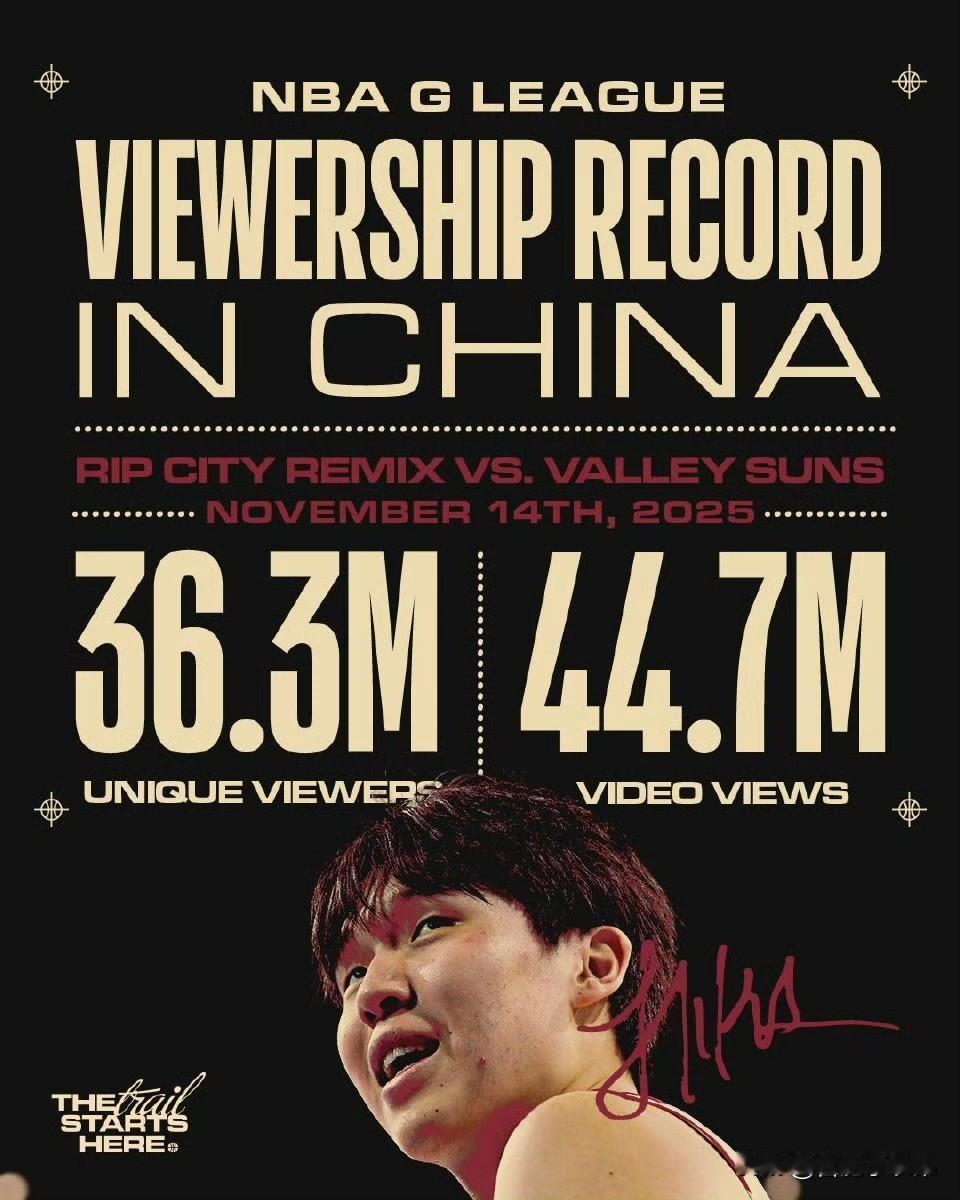 冬日生活打卡季杨瀚森G联赛首秀创收视纪录开拓者下属球队官宣，11月15日杨瀚森G