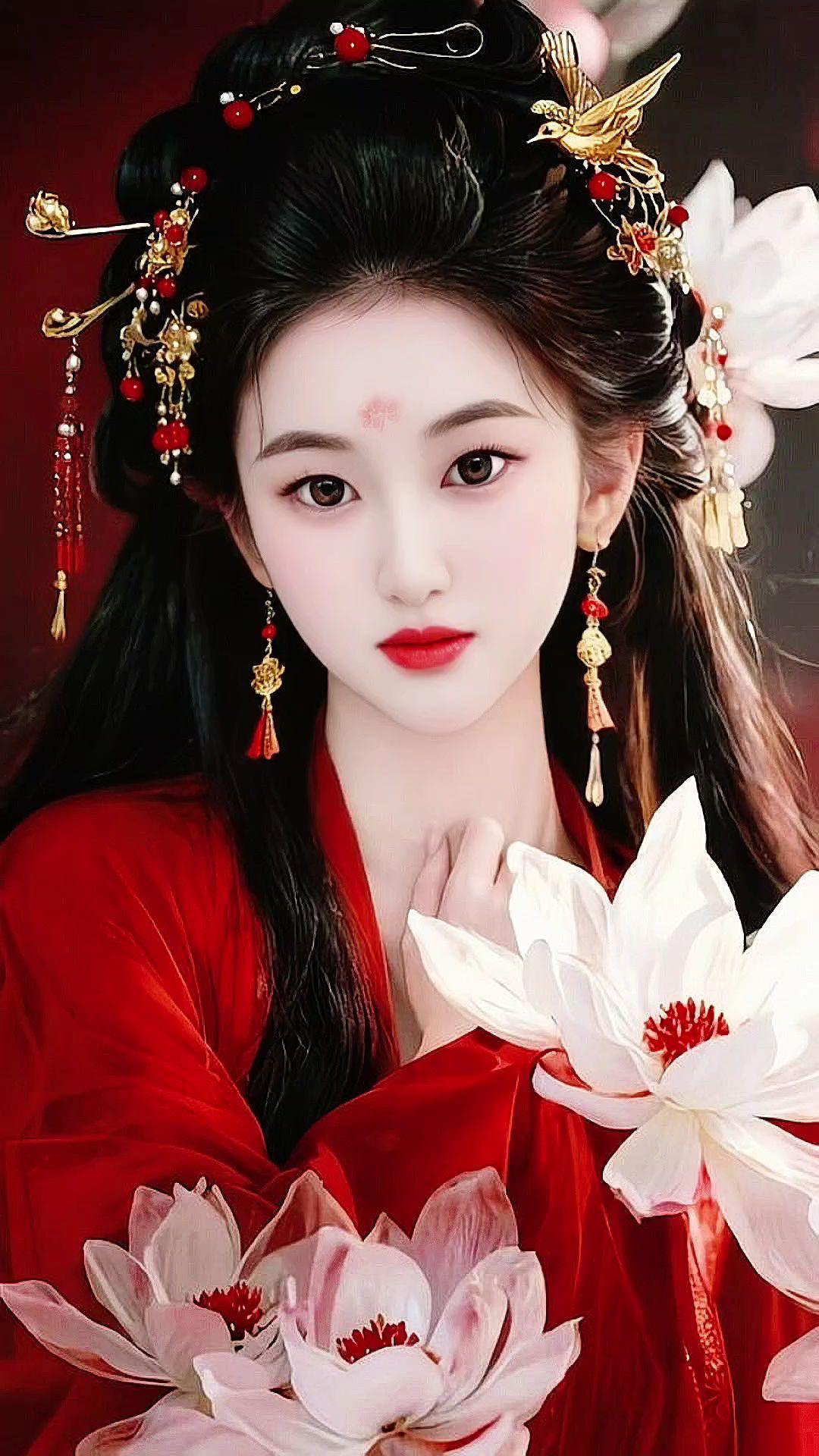国风古韵 古风美人 红衣小姐姐 汉服 汉服之美在华夏