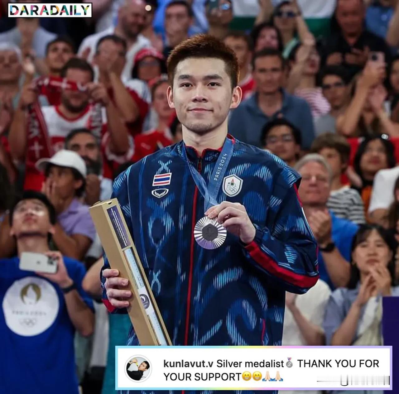 #泰国娱乐# 昆拉武特View获得奥运会羽毛球男单银牌后，月亮姐姐Noon、Ch