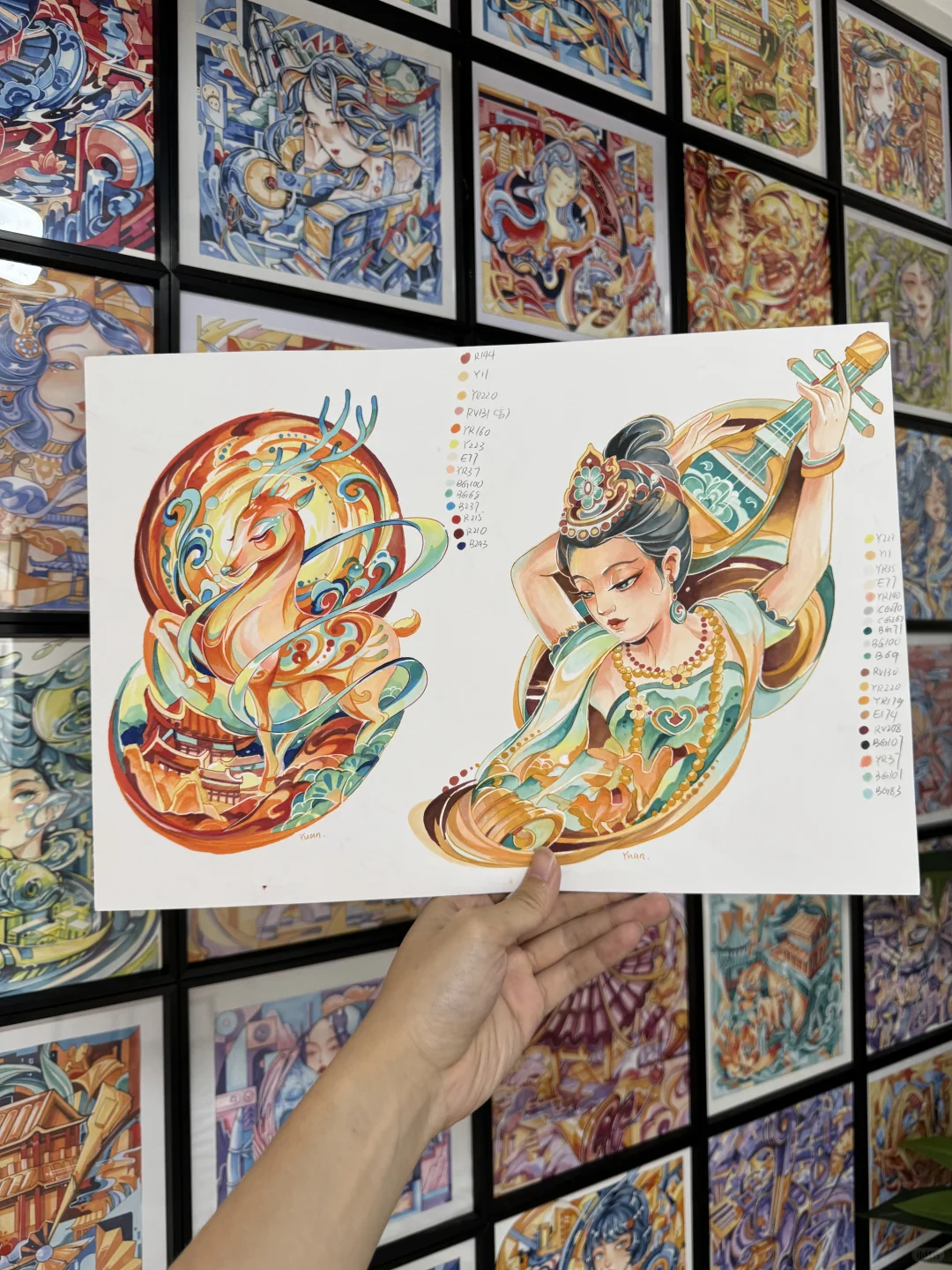 敦煌飞天壁，千年绝艳犹。