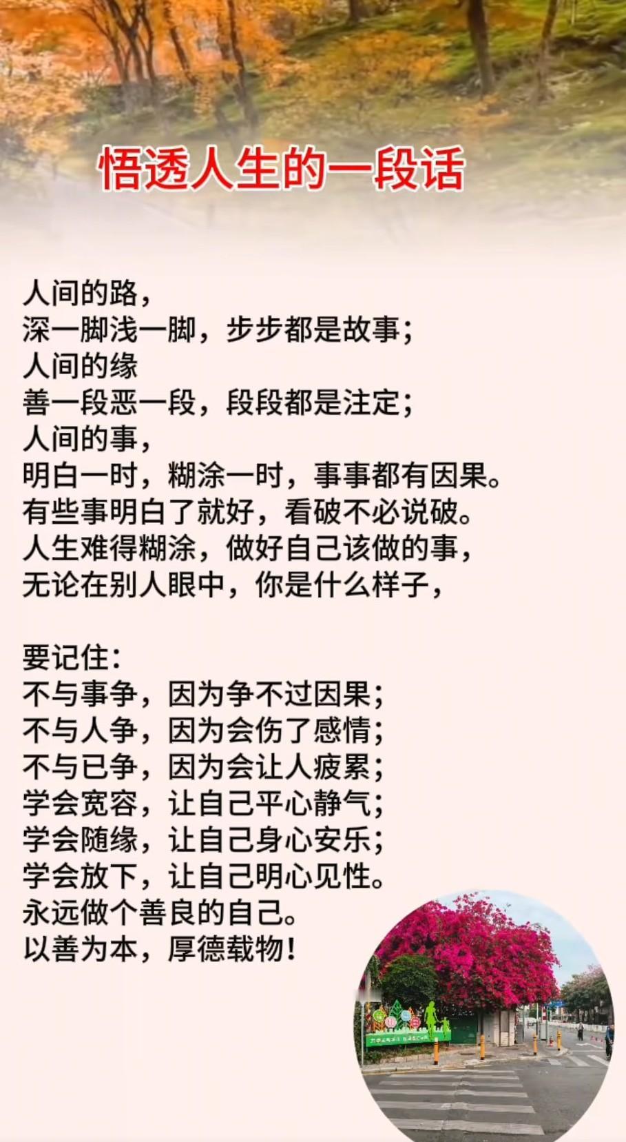 人生最好的状态是静而不争，稳而不慌，在纷繁尘世中守一份初心，于平淡岁月里寻一份心