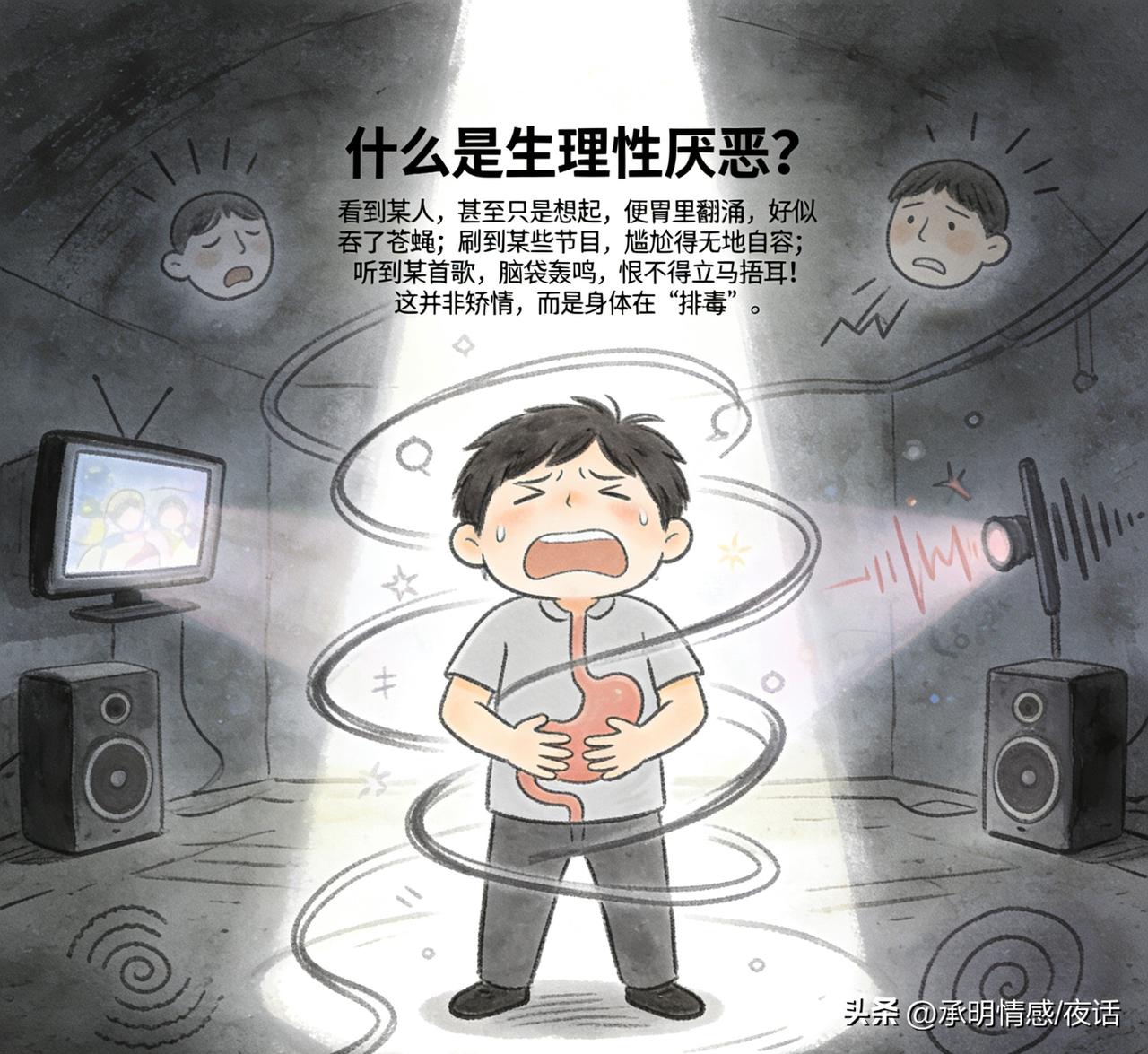 什么是生理性厌恶？
家人们，是否有过这种“邪乎”体验？看到某人，甚至只是想起，便