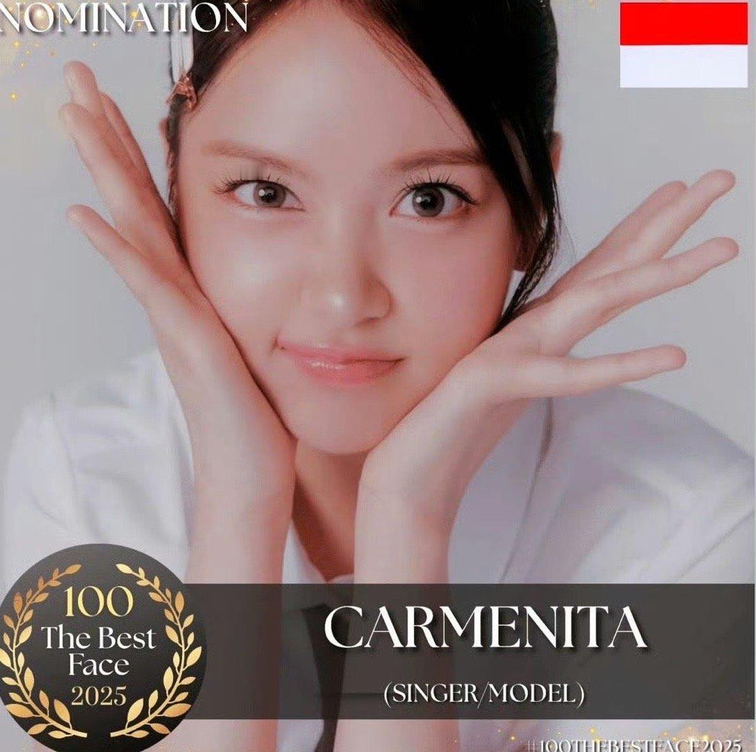 Hearts2Hearts成员Carmen入围全球最美面孔 ​是不是说明门面既不
