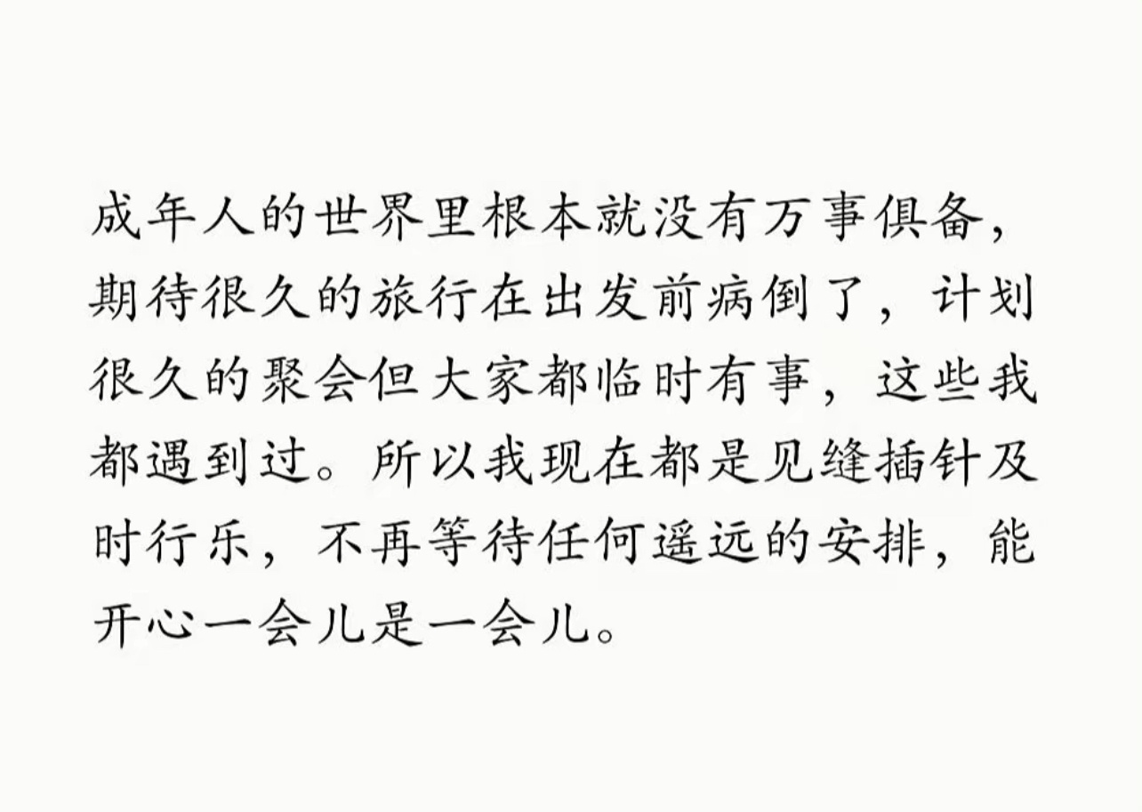 见缝插针式及时行乐🪷 