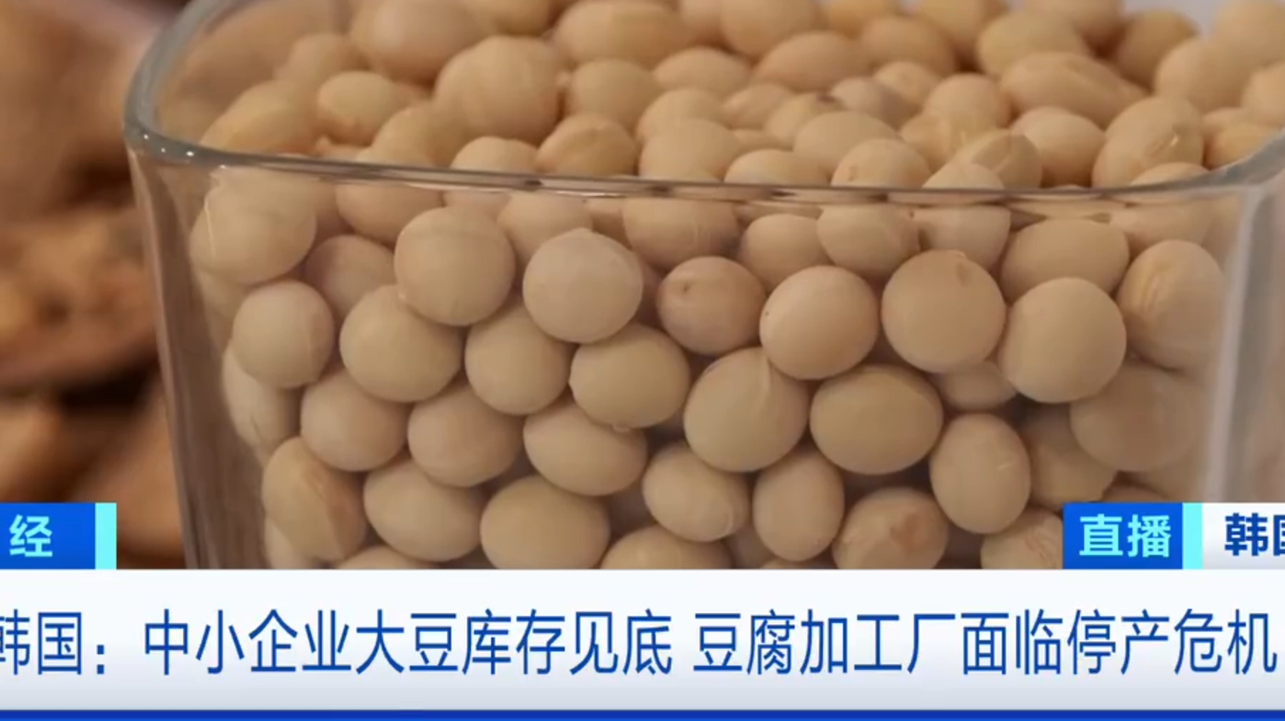 韩国人开始担心以后吃不上豆腐“由于进口大豆库存即将耗尽”？？[doge]买美国的