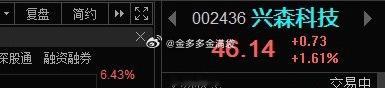 兴森科技002436📈“46”附近做做T 