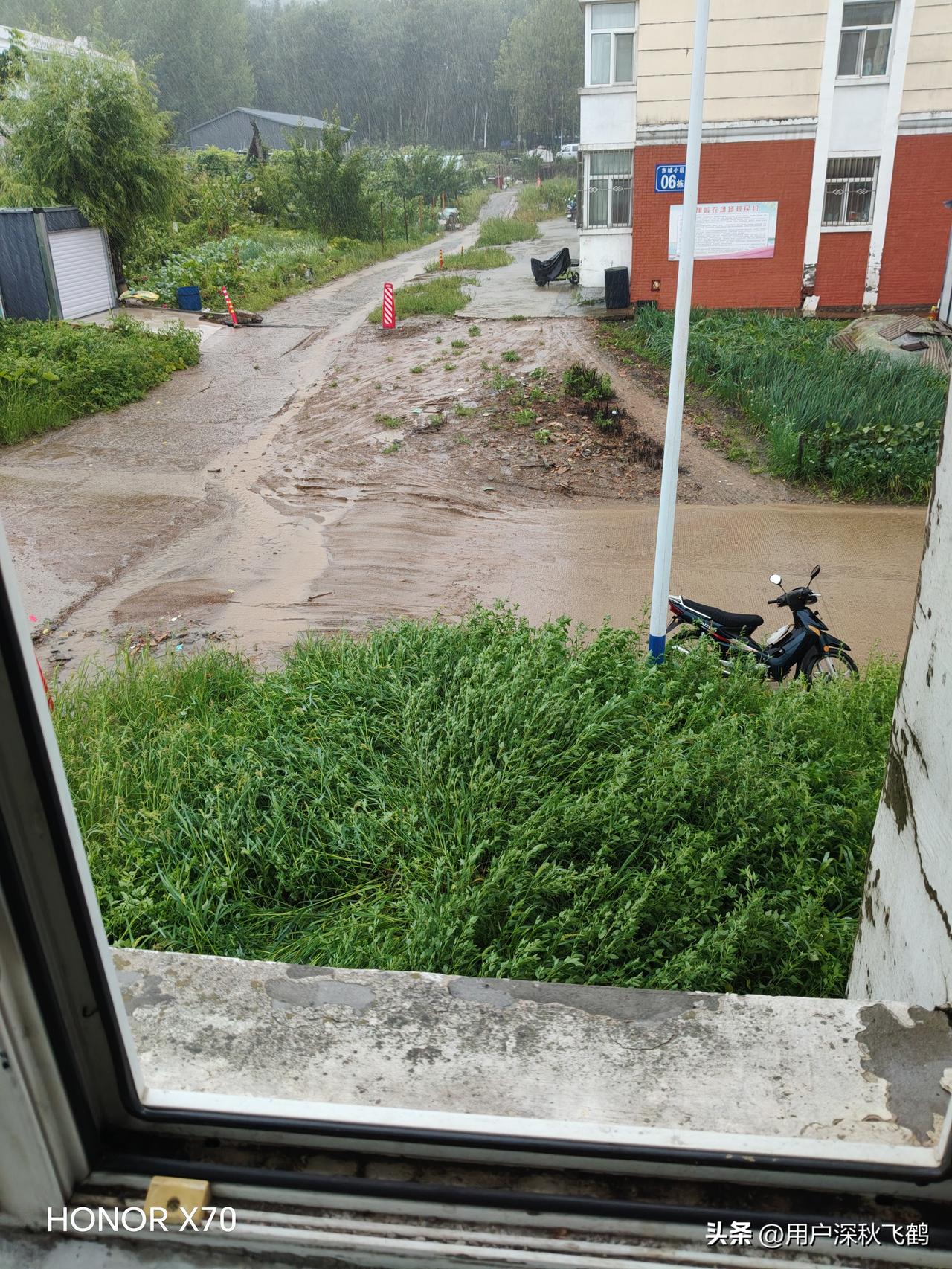 暴雨未歇，狂风又起。
昨日的大暴雨已拉响暴雨山洪蓝色预警。一夜的大雨，揪着人们的