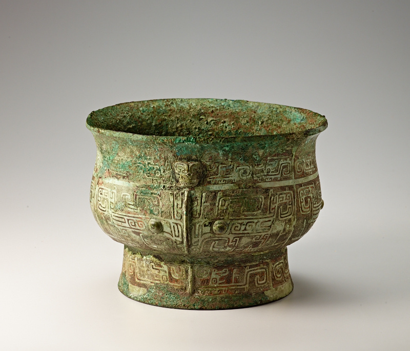 每天一件青铜器 斯坦福大学美术馆藏商晚期:兽面纹簋 