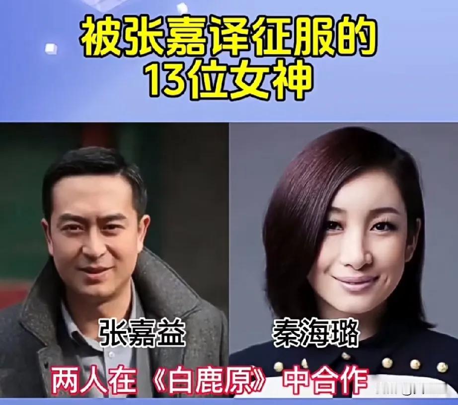 和张嘉泽合作的荧屏女演员，个个都很优秀。
张嘉译合作过的女演员，从闫妮到宋佳，从