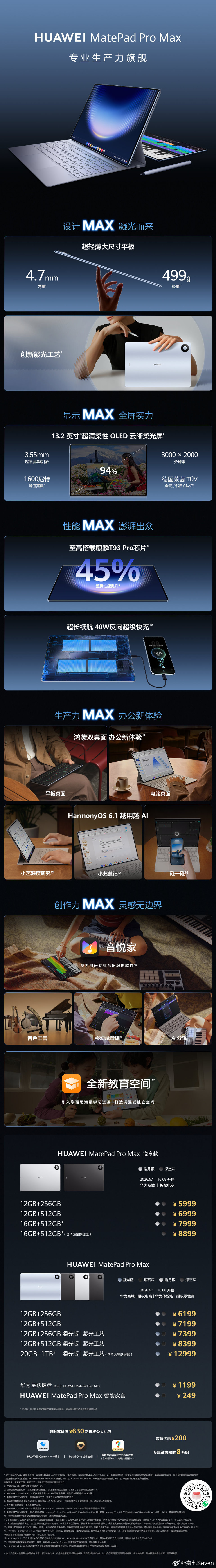 华为新平板麒麟T93Pro旗舰芯片终于发布了！华为MatePad Pro Max