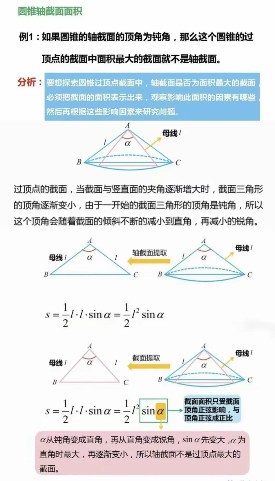圆锥的轴截面怎么最大？